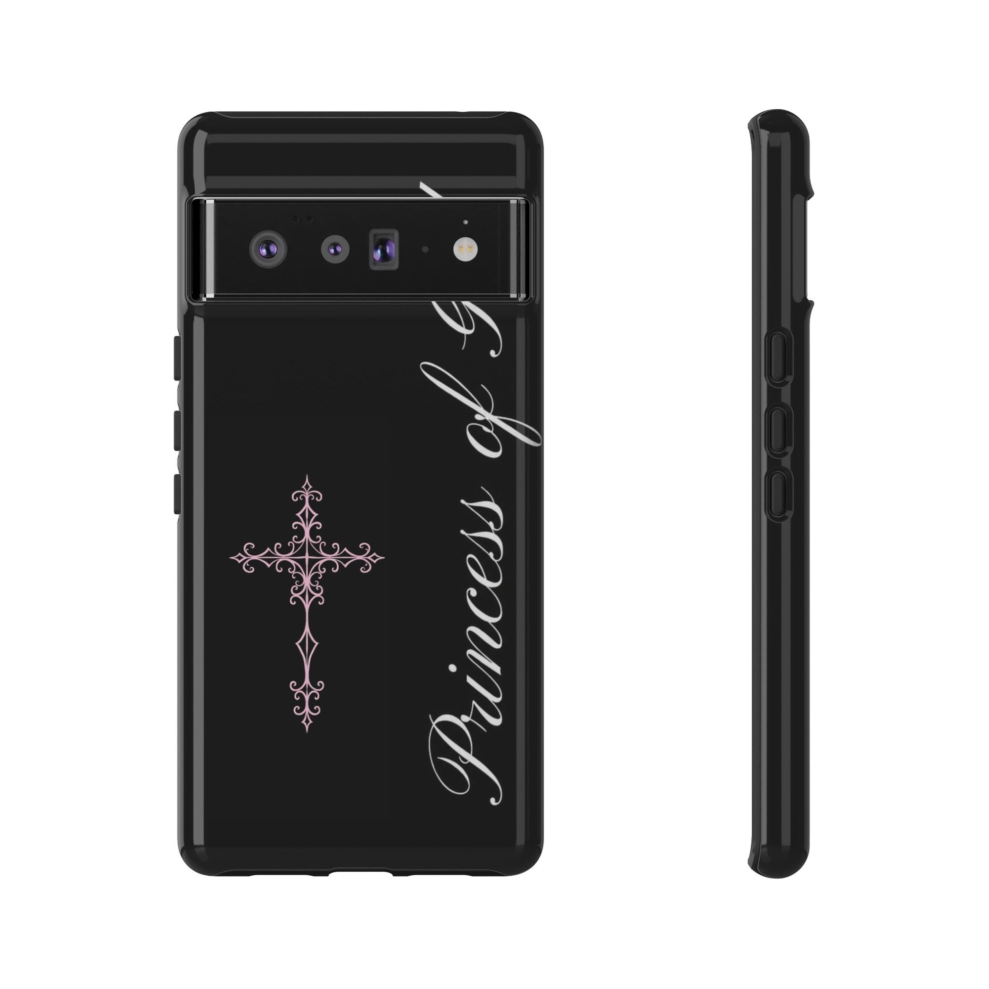 Princess of God Cross iPhone Case ✞ Pink Coquette Aesthetic Y2K Faith Phone Case