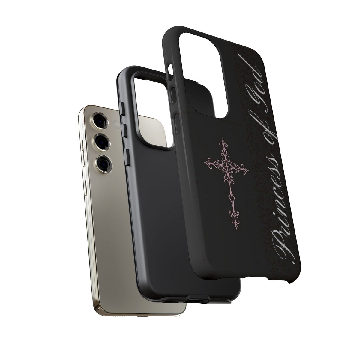Princess of God Cross iPhone Case ✞ Pink Coquette Aesthetic Y2K Faith Phone Case