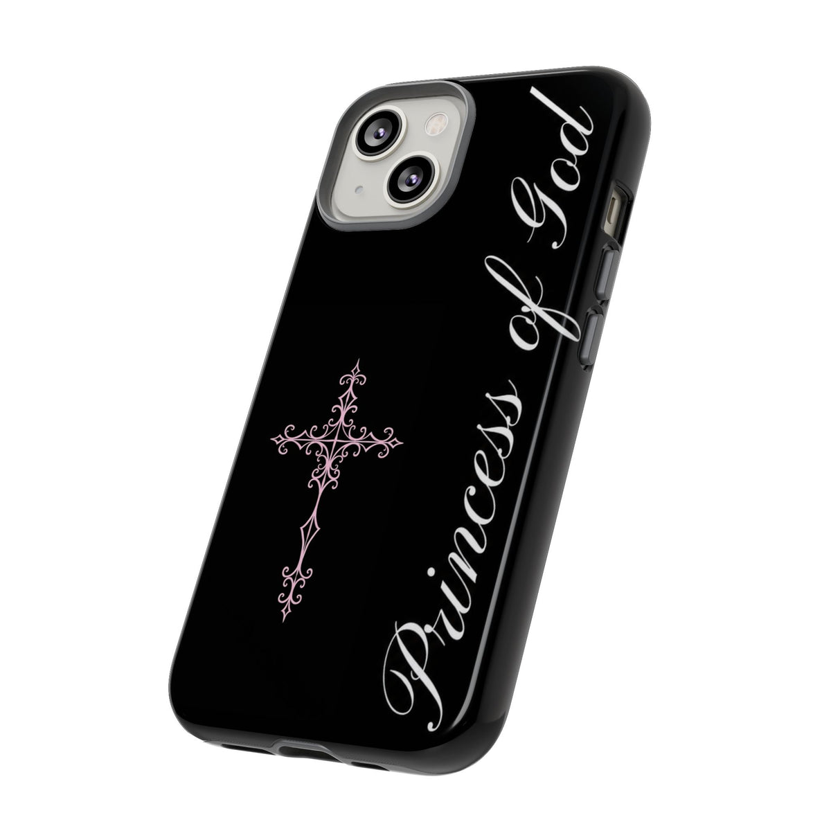 Princess of God Cross iPhone Case ✞ Pink Coquette Aesthetic Y2K Faith Phone Case