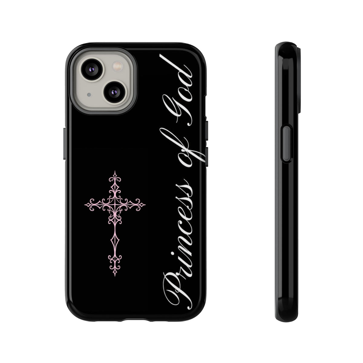 Princess of God Cross iPhone Case ✞ Pink Coquette Aesthetic Y2K Faith Phone Case