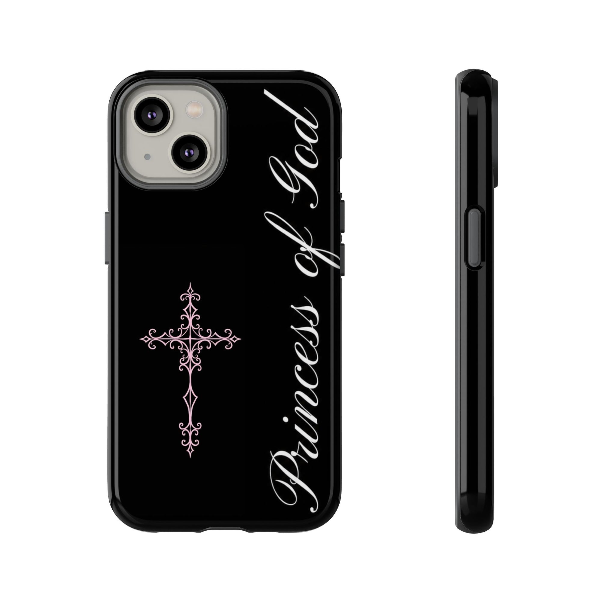 Princess of God Cross iPhone Case ✞ Pink Coquette Aesthetic Y2K Faith Phone Case