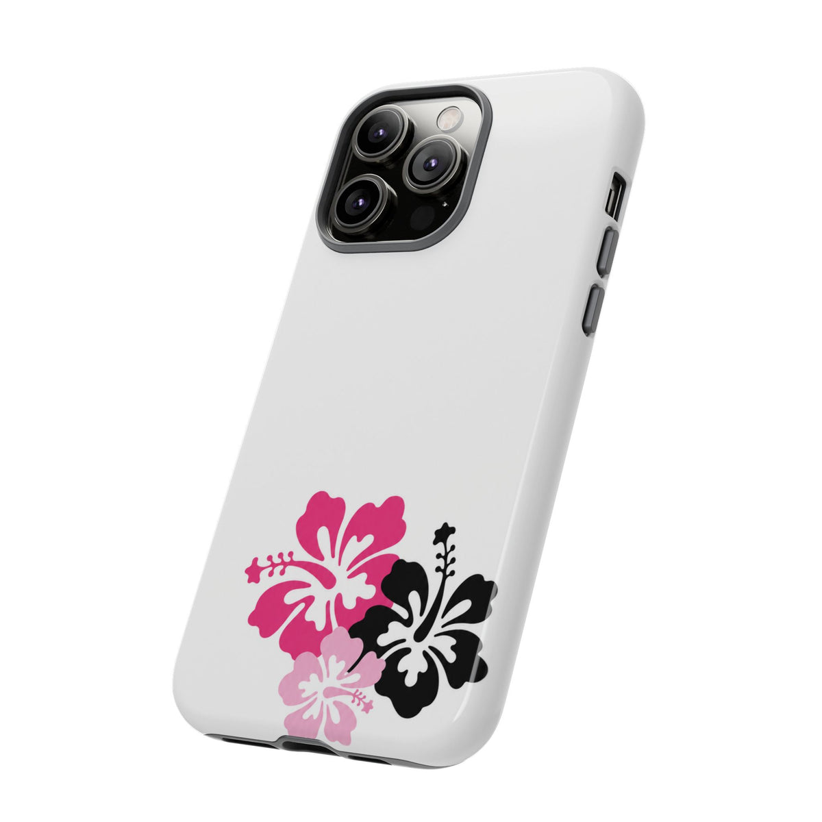 Y2K Hibiscus Floral White Phone Case | Cute Coquette Tropical iPhone Case | Glossy Protective Girly Cover| dejavuu