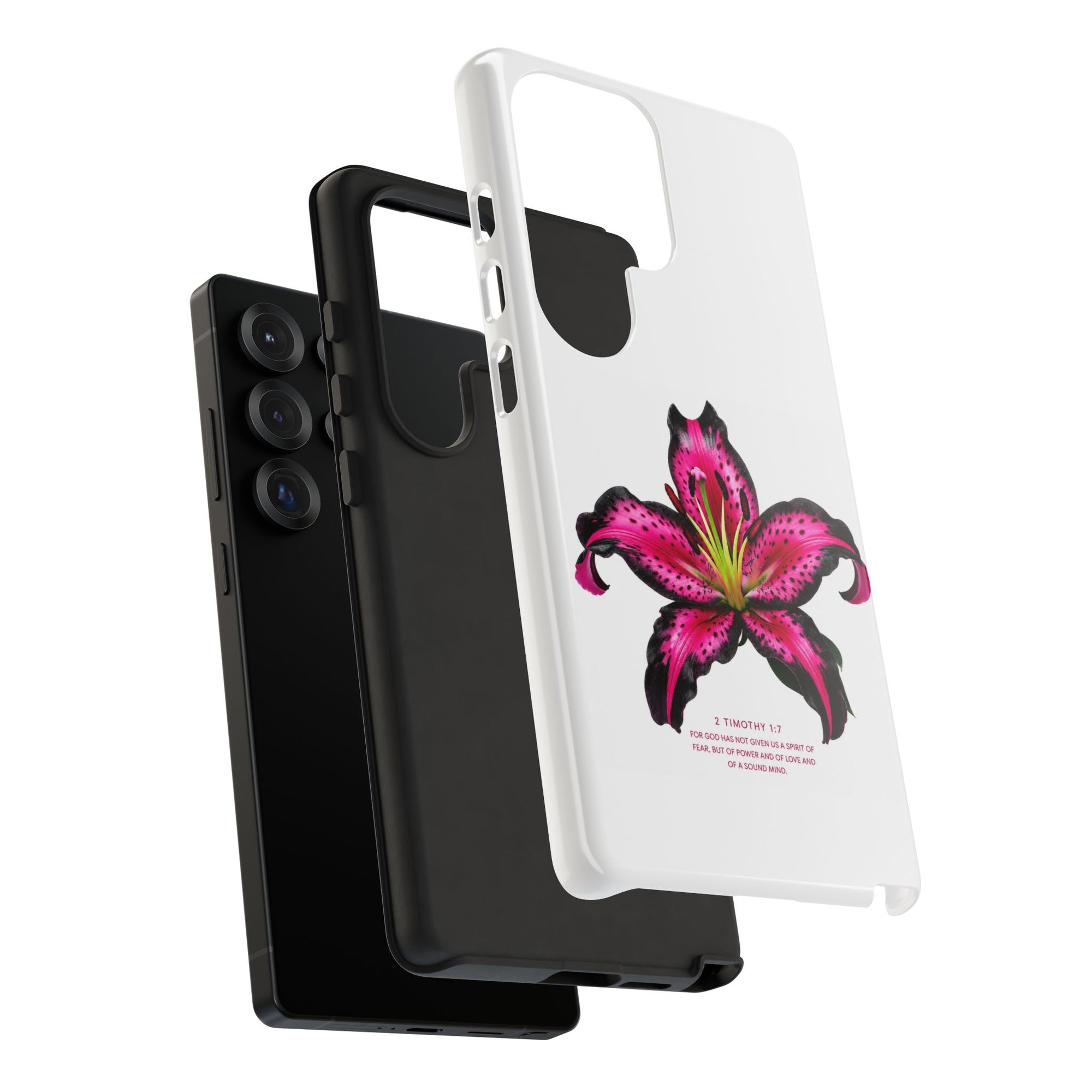 Pink Lily Christian iPhone Case ✝️ Coquette Faith Aesthetic Bible Verse Phone Case