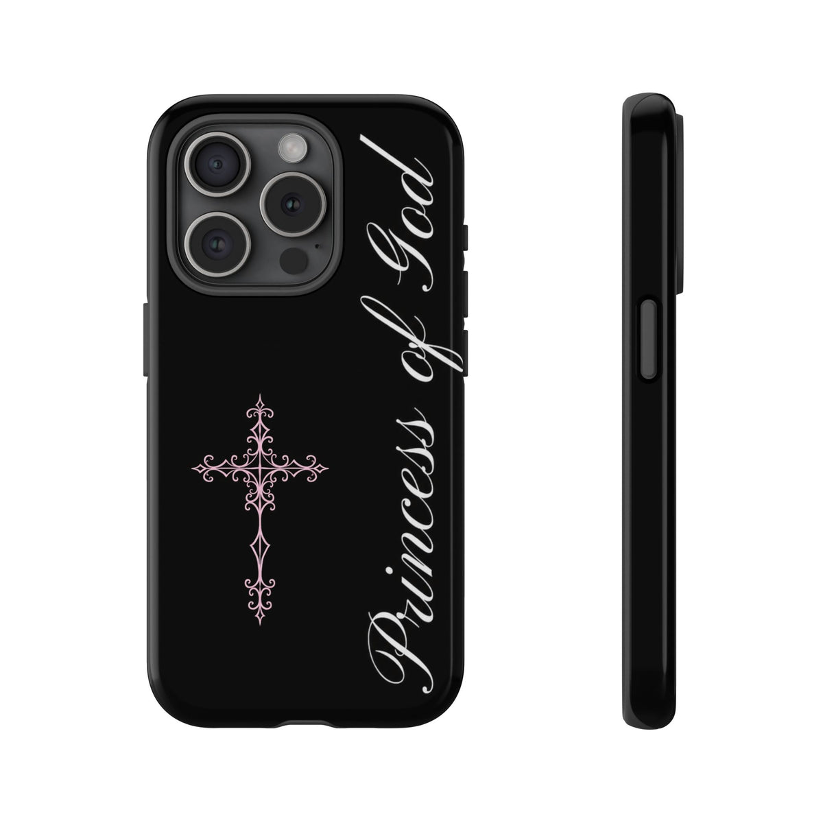 Princess of God Cross iPhone Case ✞ Pink Coquette Aesthetic Y2K Faith Phone Case