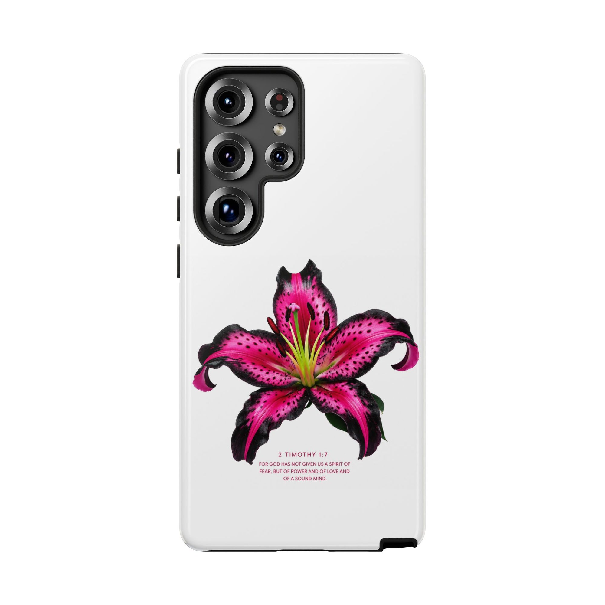 Pink Lily Christian iPhone Case ✝️ Coquette Faith Aesthetic Bible Verse Phone Case