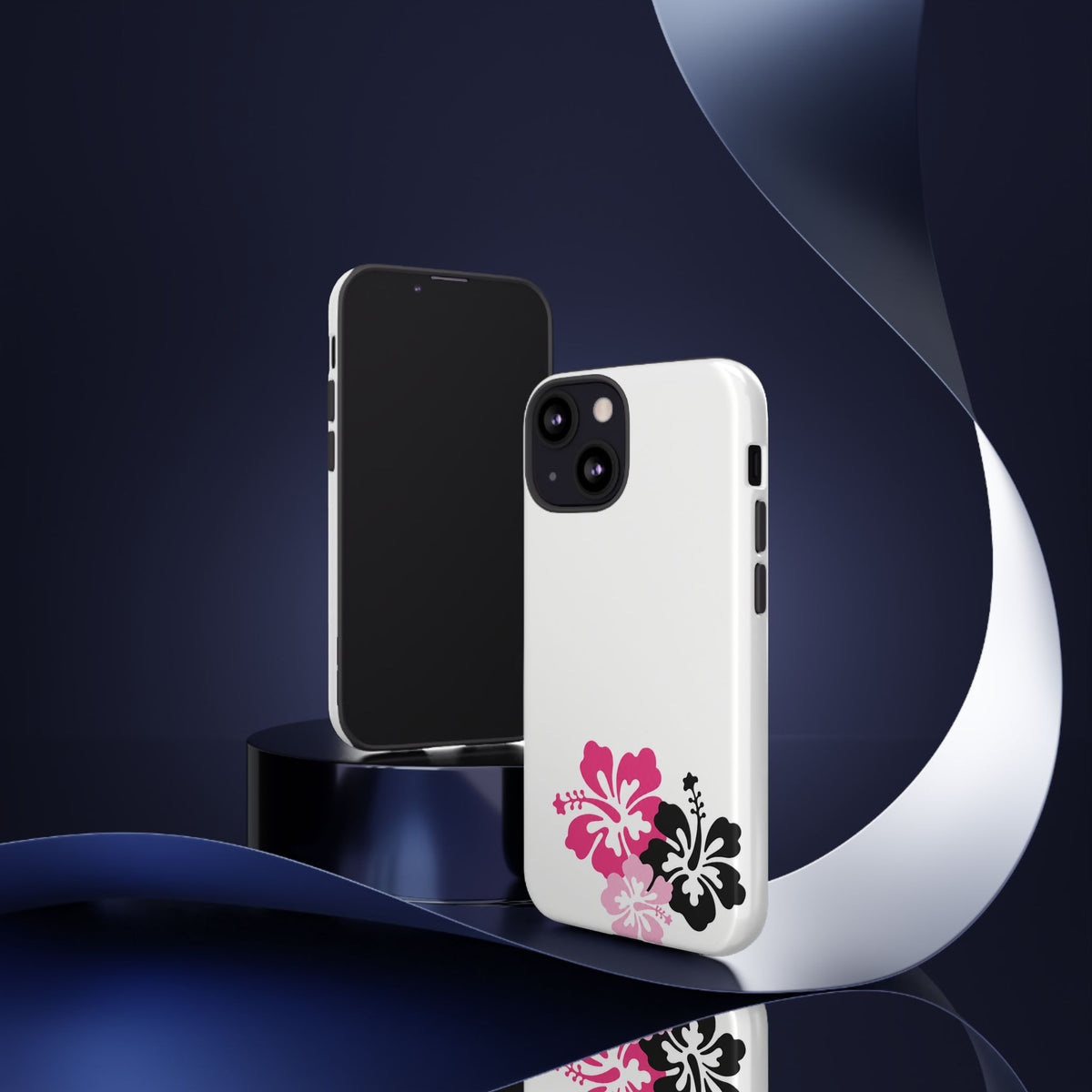 Y2K Hibiscus Floral White Phone Case | Cute Coquette Tropical iPhone Case | Glossy Protective Girly Cover| dejavuu