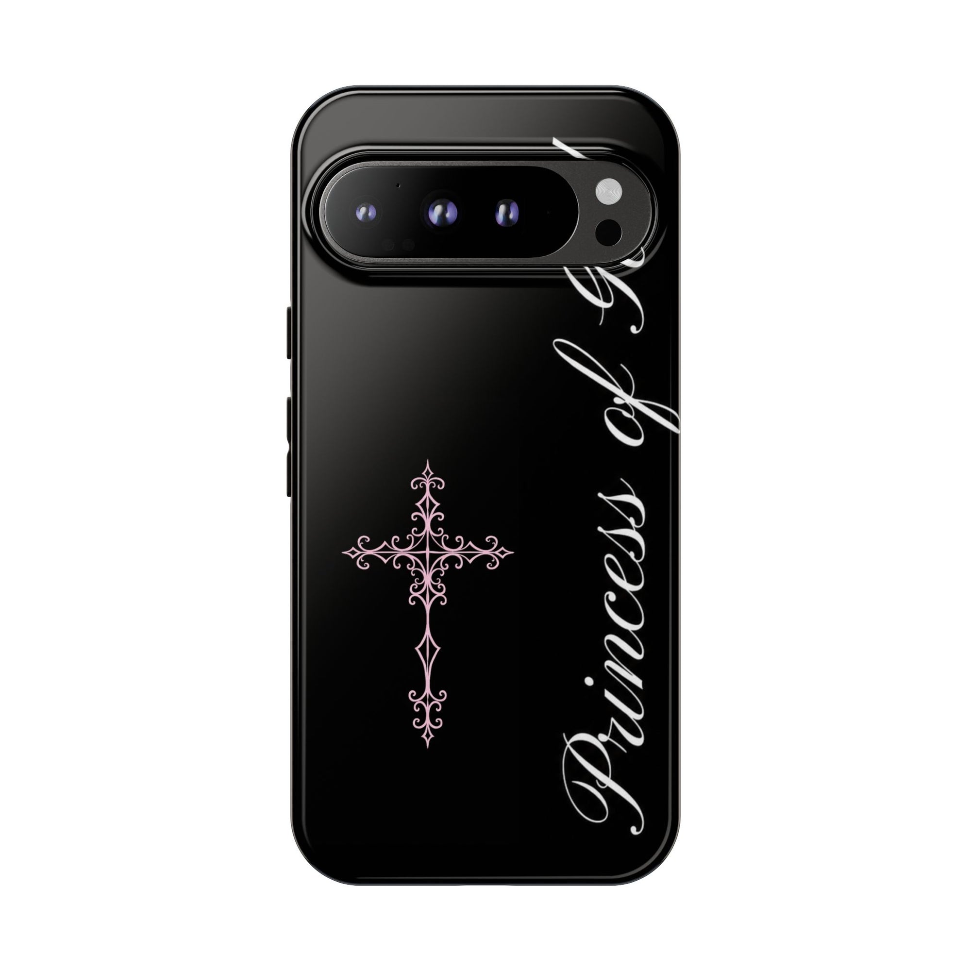 Princess of God Cross iPhone Case ✞ Pink Coquette Aesthetic Y2K Faith Phone Case