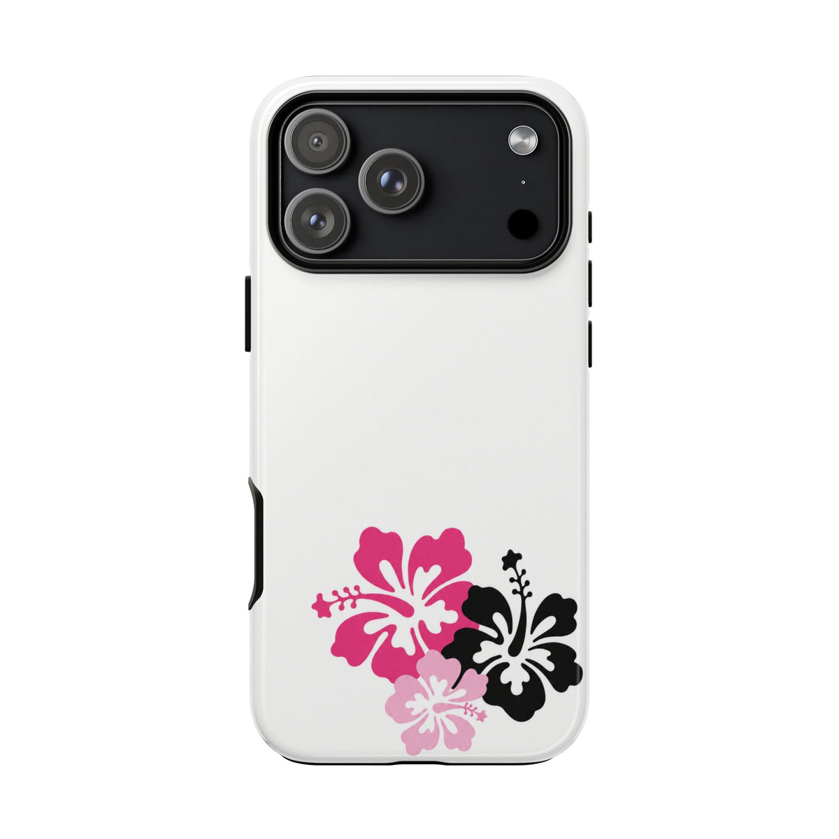 Y2K Hibiscus Floral White Phone Case | Cute Coquette Tropical iPhone Case | Glossy Protective Girly Cover| dejavuu