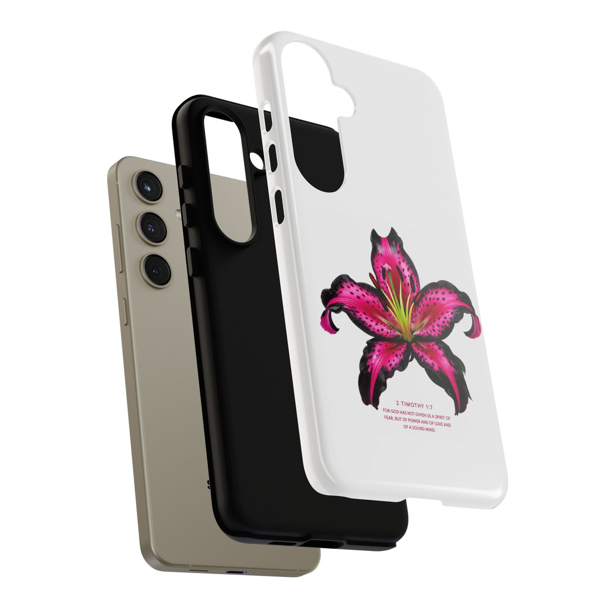 Pink Lily Christian iPhone Case ✝️ Coquette Faith Aesthetic Bible Verse Phone Case