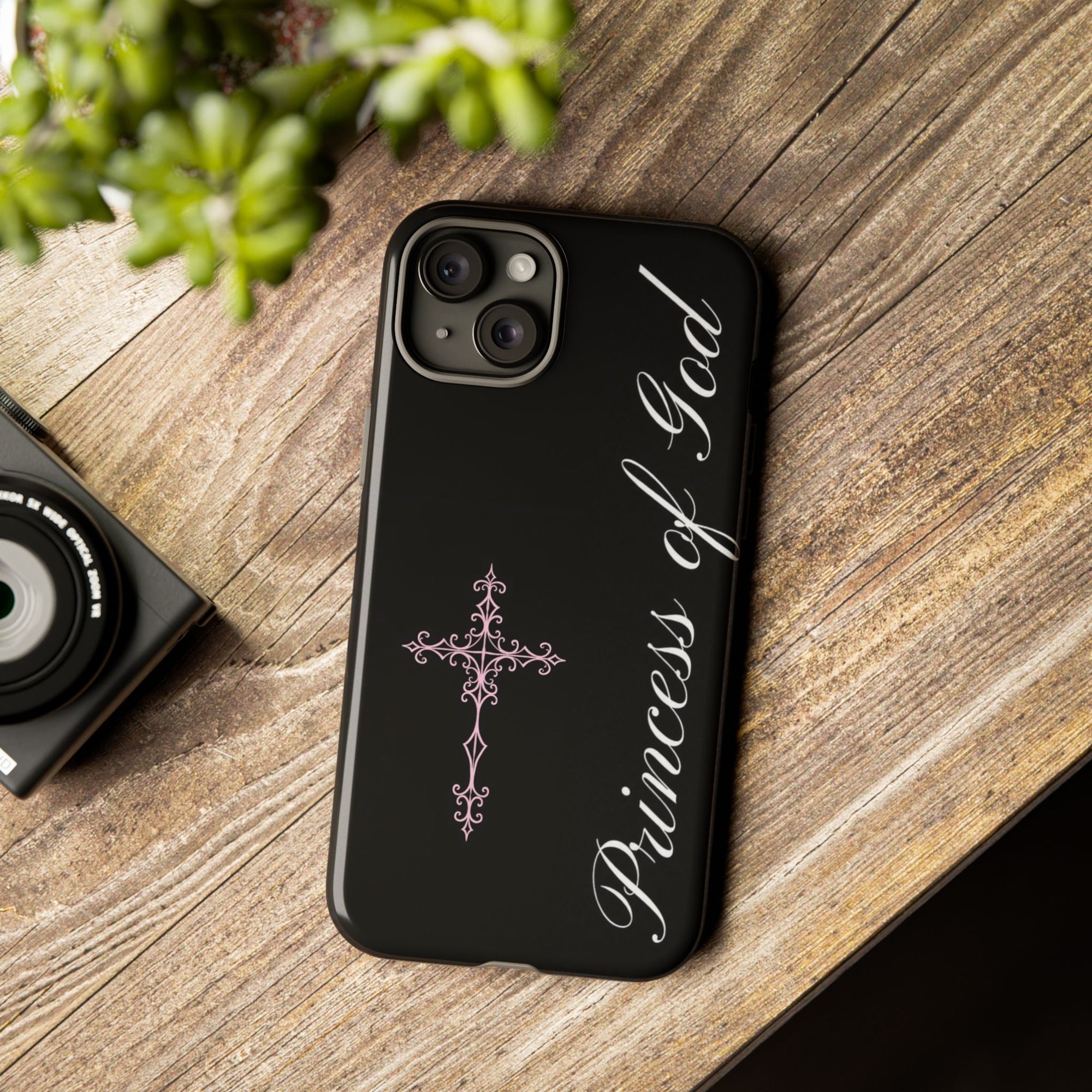 Princess of God Cross iPhone Case ✞ Pink Coquette Aesthetic Y2K Faith Phone Case