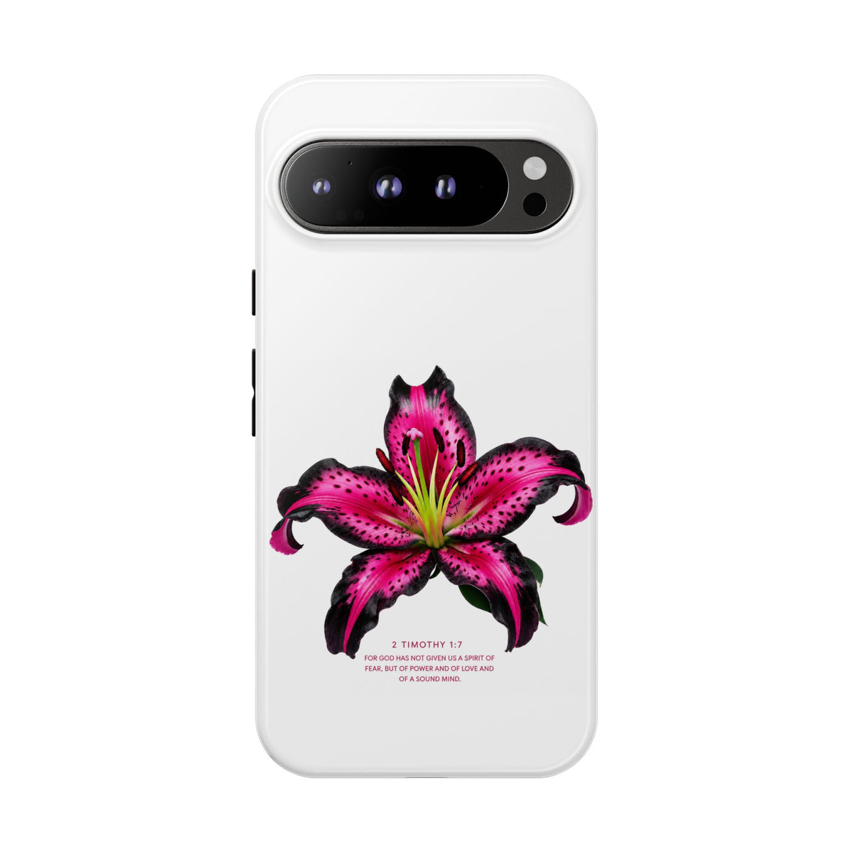 Pink Lily Christian iPhone Case ✝️ Coquette Faith Aesthetic Bible Verse Phone Case
