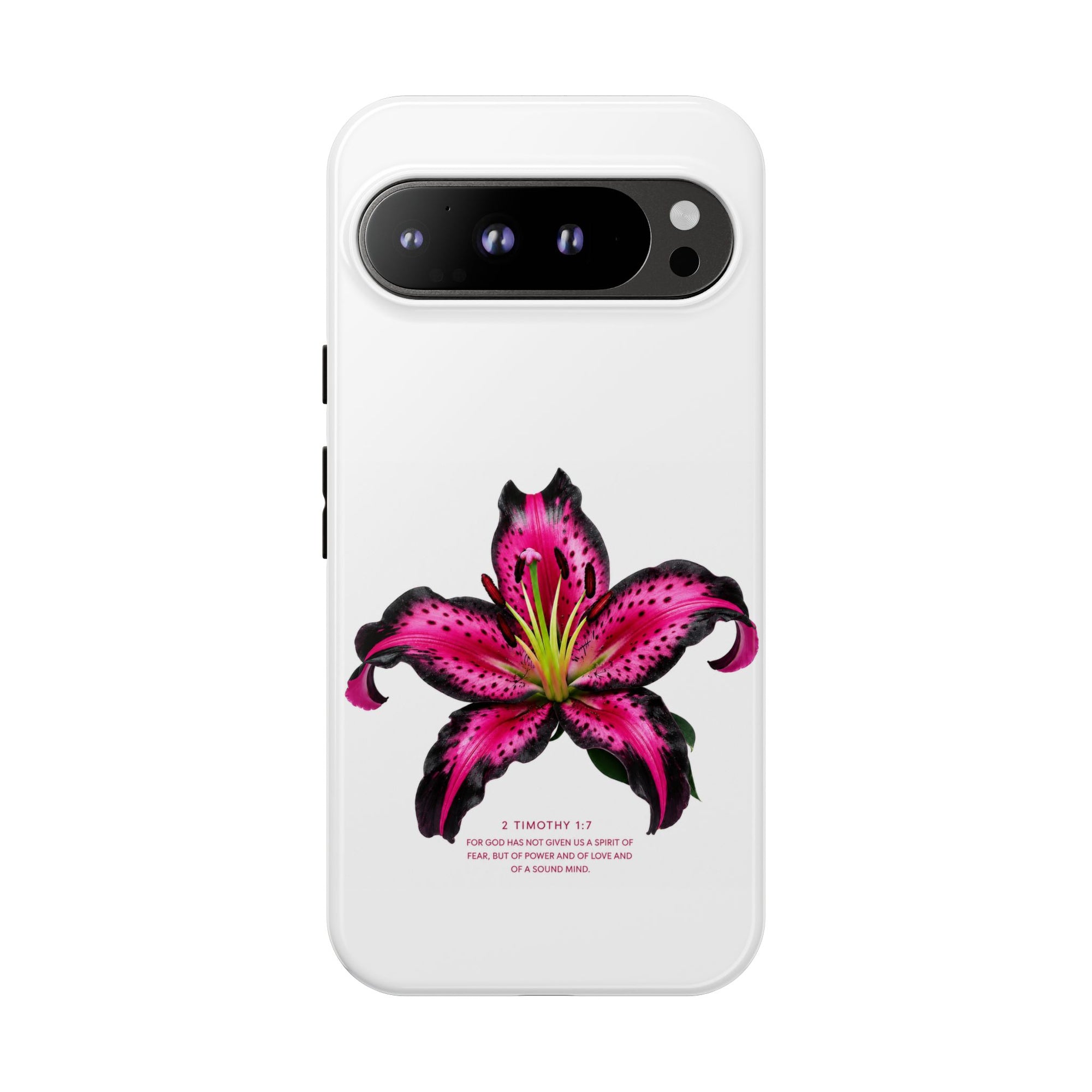 Pink Lily Christian iPhone Case ✝️ Coquette Faith Aesthetic Bible Verse Phone Case
