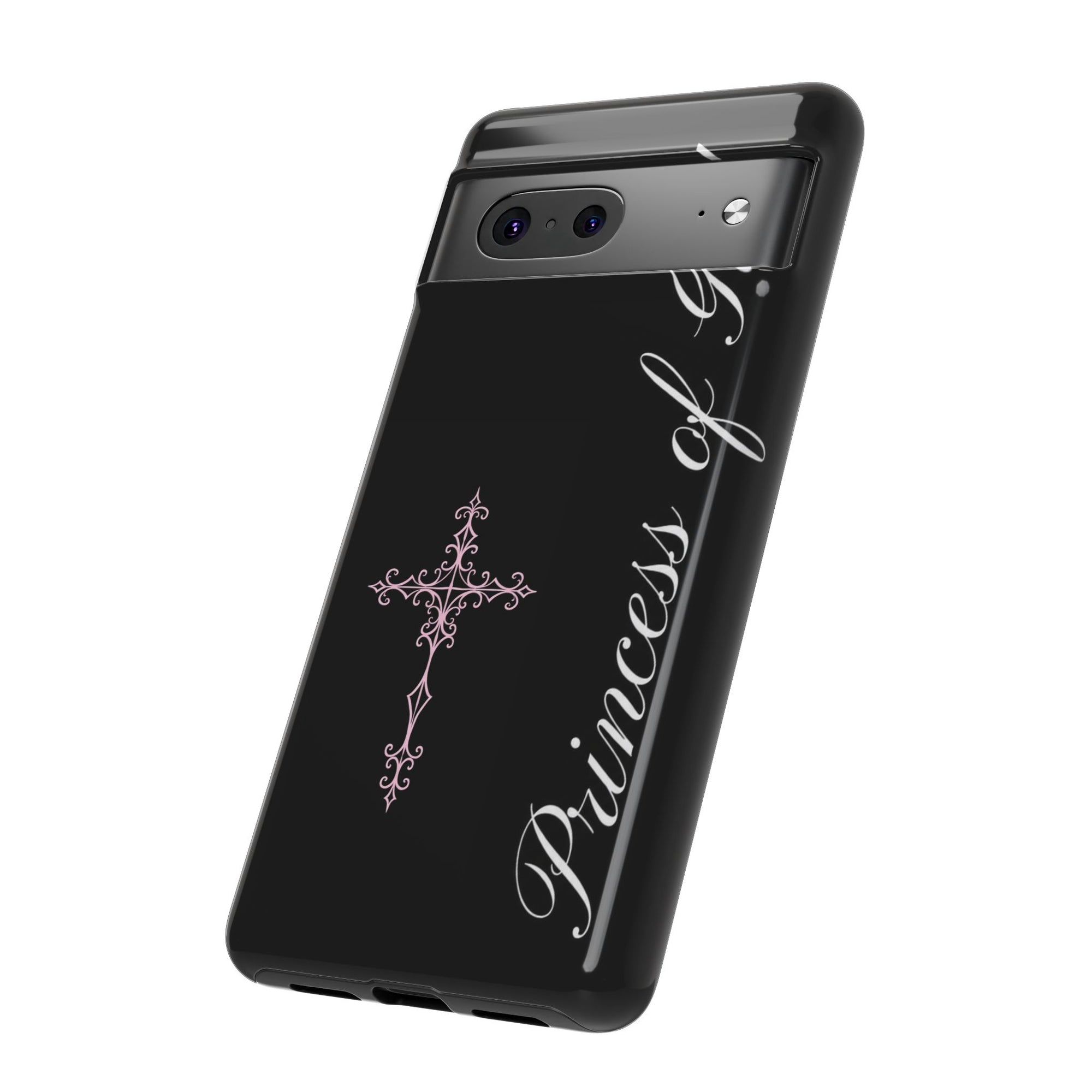 Princess of God Cross iPhone Case ✞ Pink Coquette Aesthetic Y2K Faith Phone Case