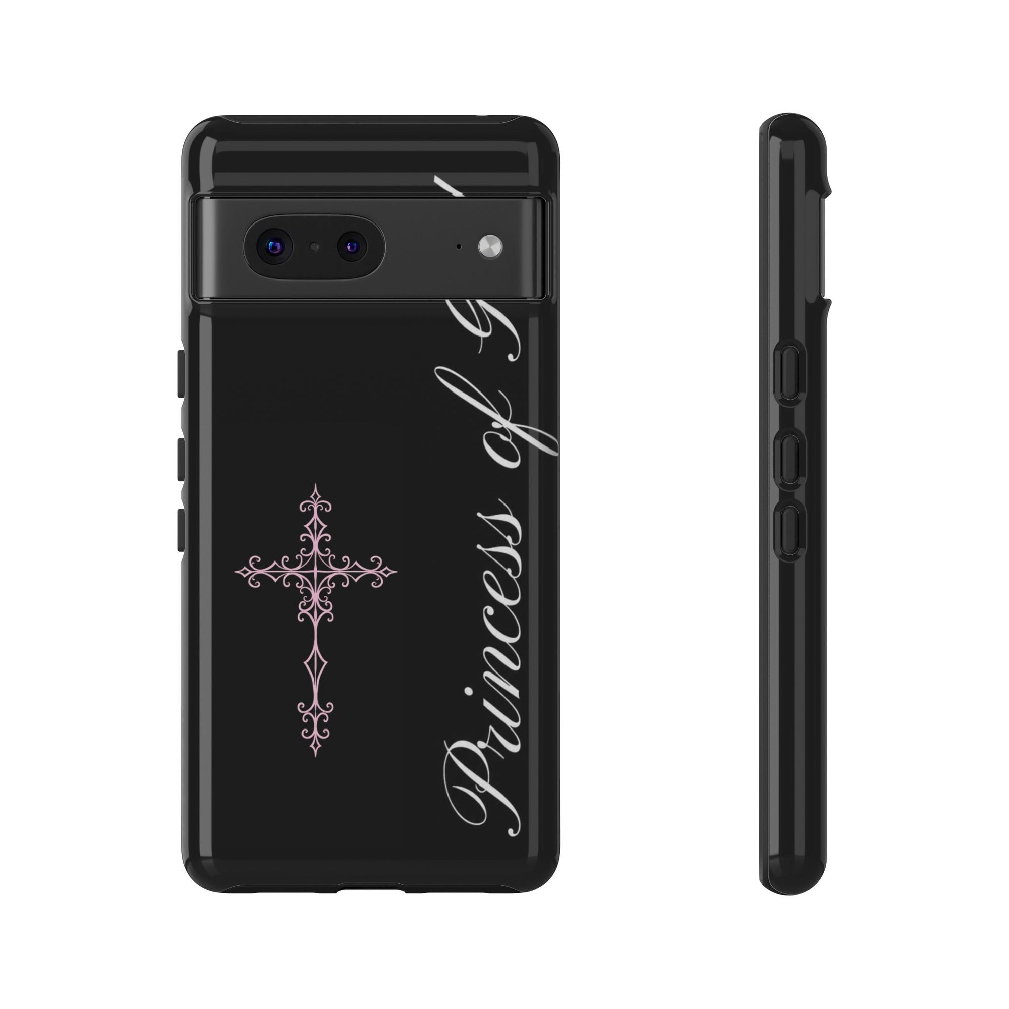 Princess of God Cross iPhone Case ✞ Pink Coquette Aesthetic Y2K Faith Phone Case