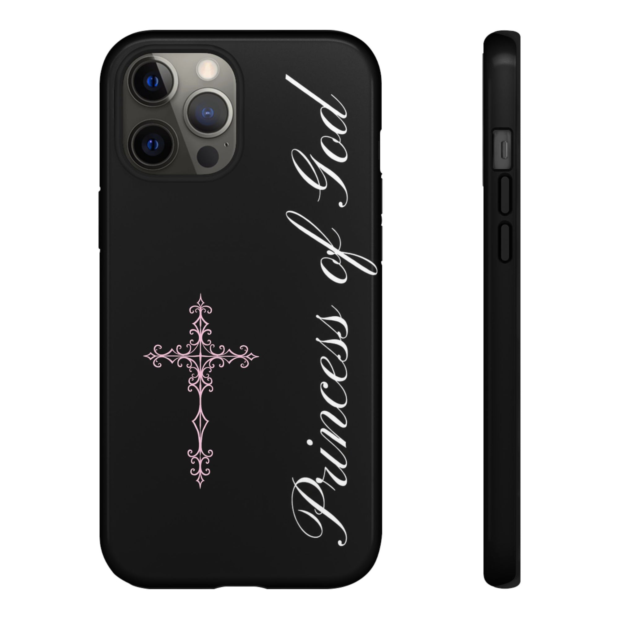 Princess of God Cross iPhone Case ✞ Pink Coquette Aesthetic Y2K Faith Phone Case