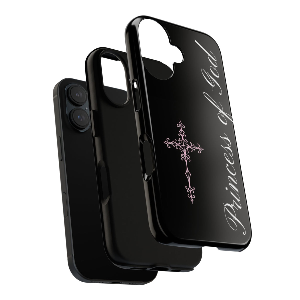 Princess of God Cross iPhone Case ✞ Pink Coquette Aesthetic Y2K Faith Phone Case