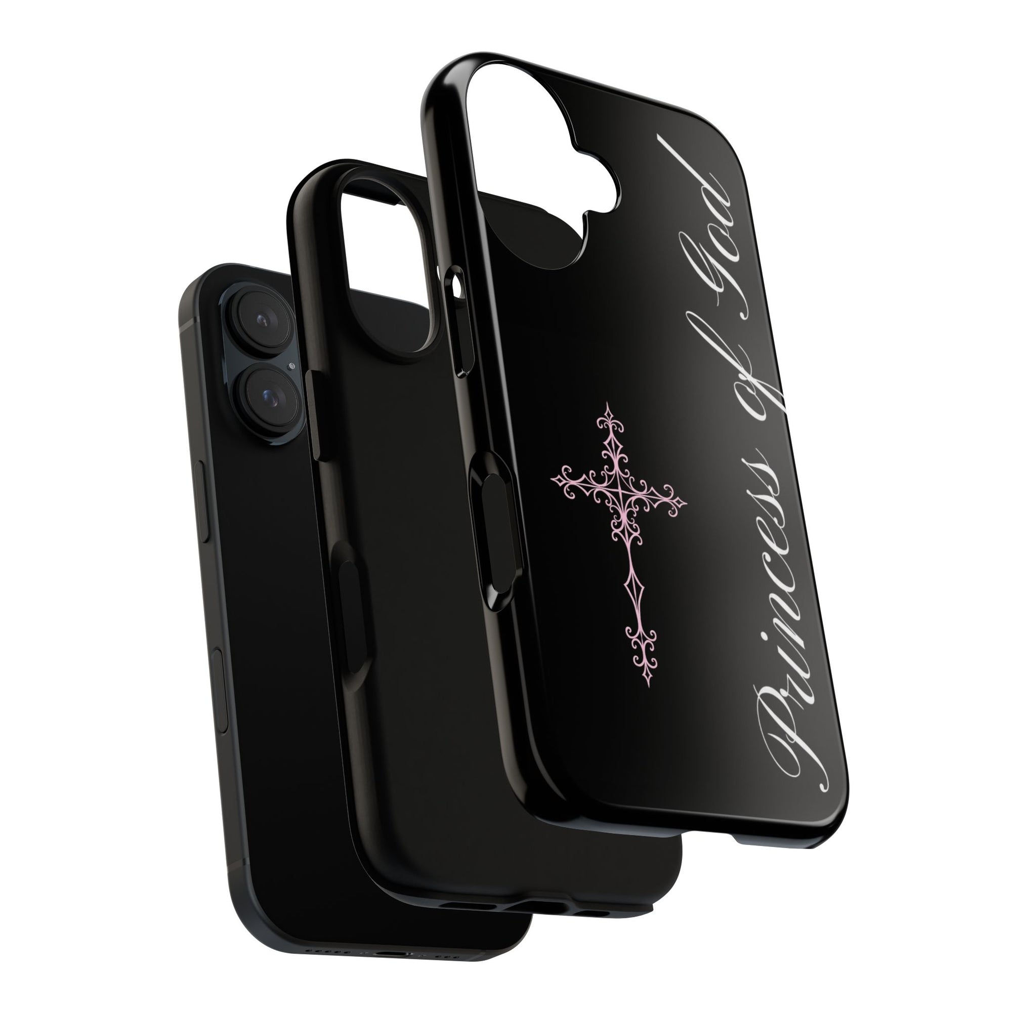Princess of God Cross iPhone Case ✞ Pink Coquette Aesthetic Y2K Faith Phone Case