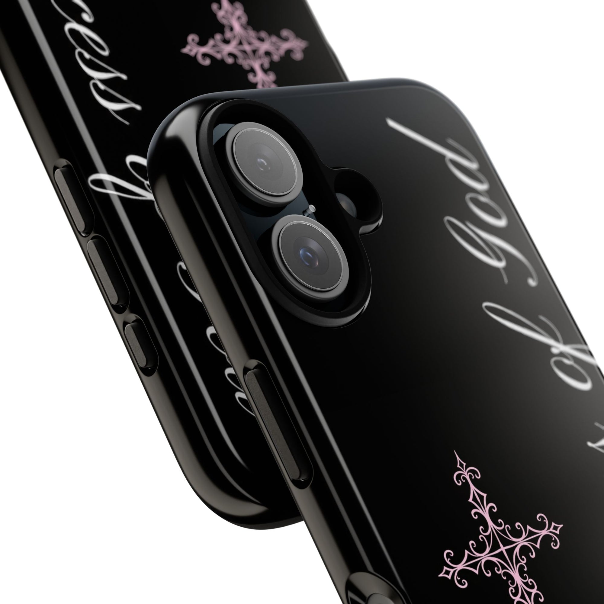Princess of God Cross iPhone Case ✞ Pink Coquette Aesthetic Y2K Faith Phone Case