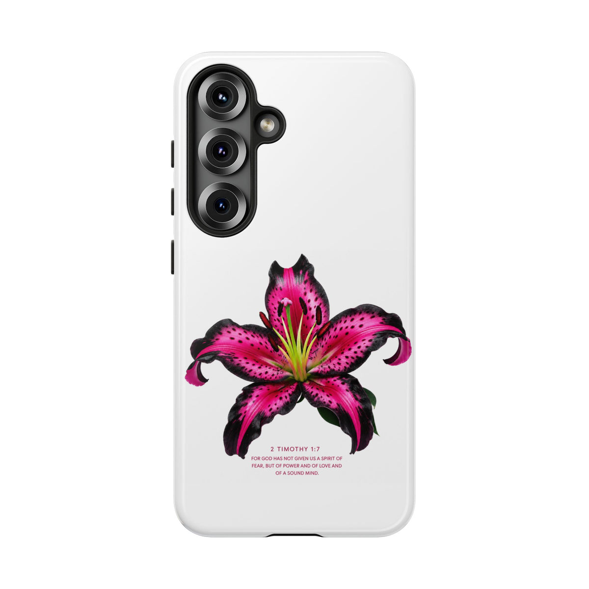 Pink Lily Christian iPhone Case ✝️ Coquette Faith Aesthetic Bible Verse Phone Case