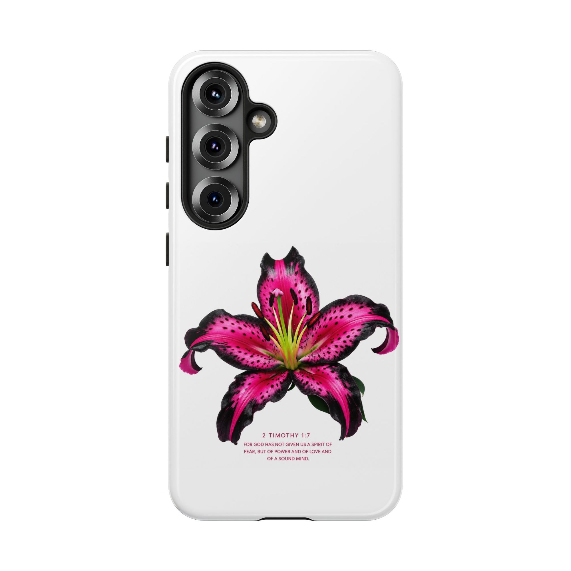 Pink Lily Christian iPhone Case ✝️ Coquette Faith Aesthetic Bible Verse Phone Case
