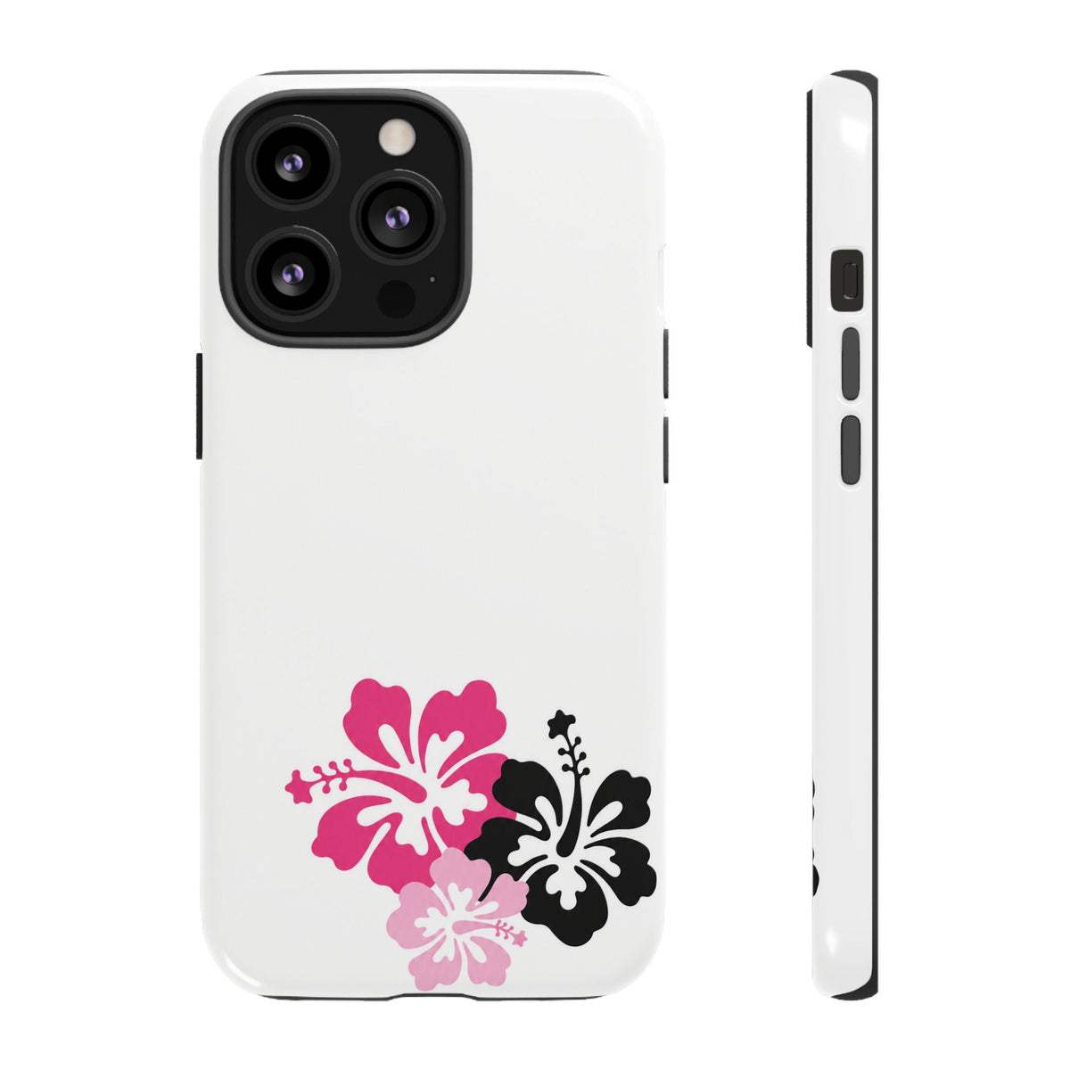 Y2K Hibiscus Floral White Phone Case | Cute Coquette Tropical iPhone Case | Glossy Protective Girly Cover| dejavuu