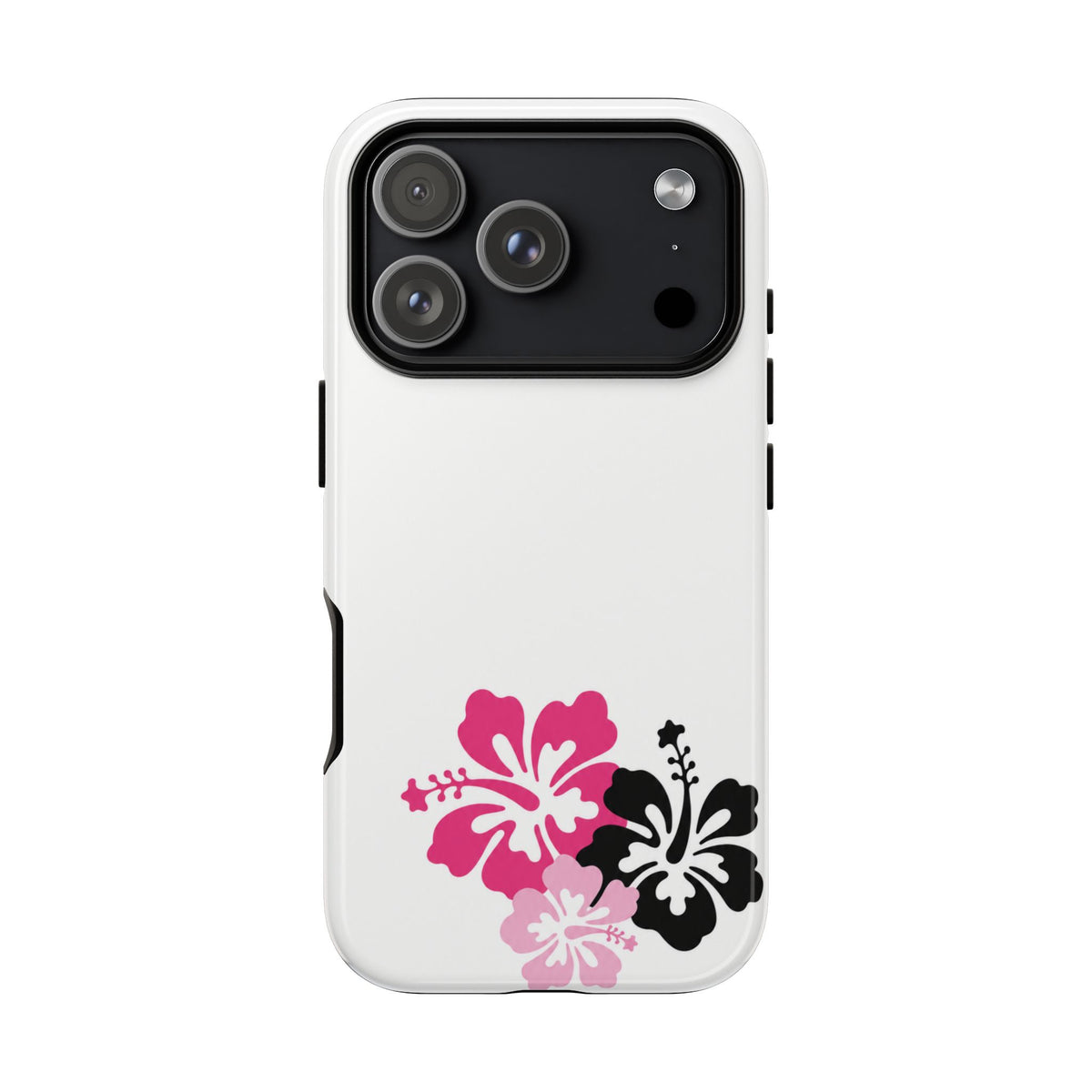 Y2K Hibiscus Floral White Phone Case | Cute Coquette Tropical iPhone Case | Glossy Protective Girly Cover| dejavuu