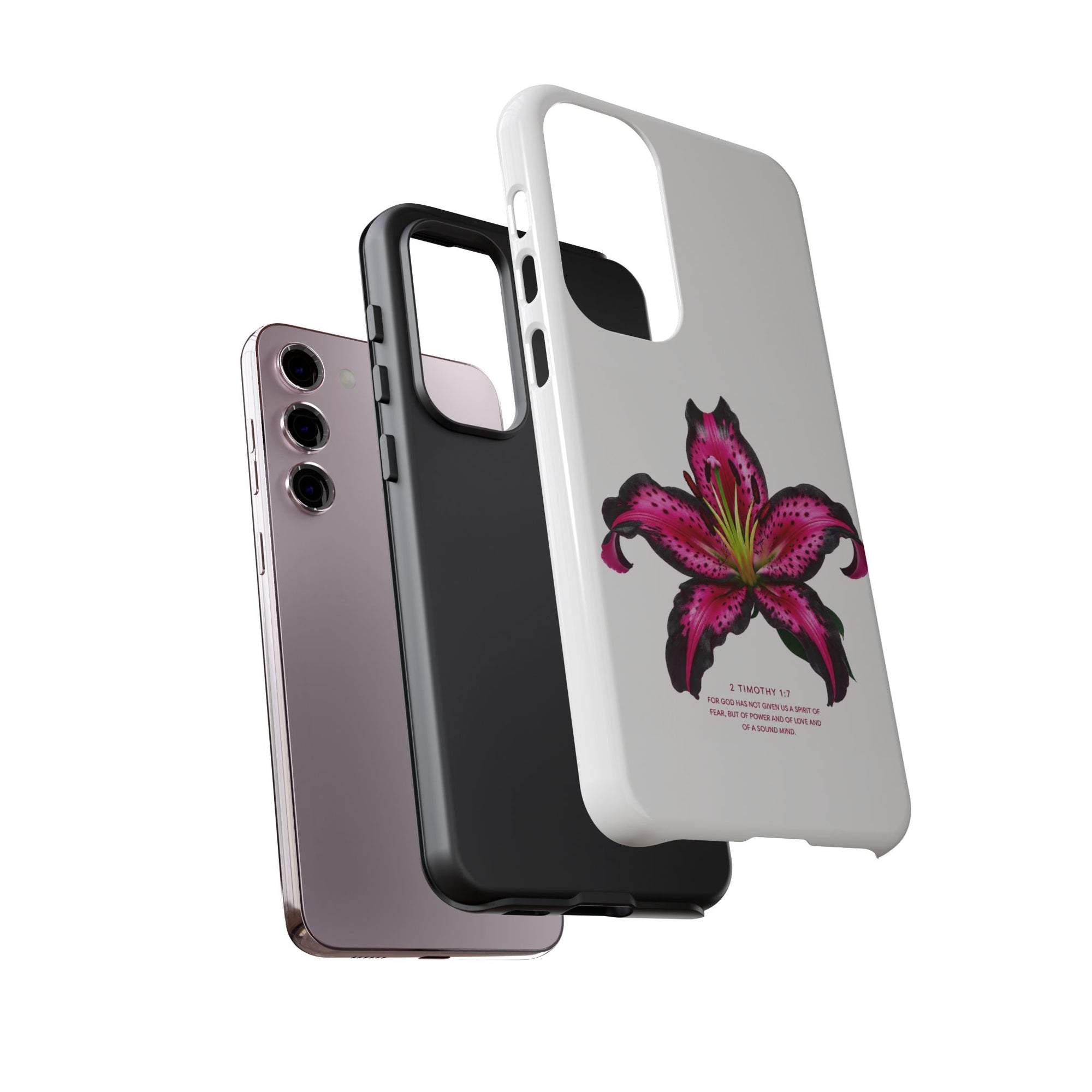 Pink Lily Christian iPhone Case ✝️ Coquette Faith Aesthetic Bible Verse Phone Case