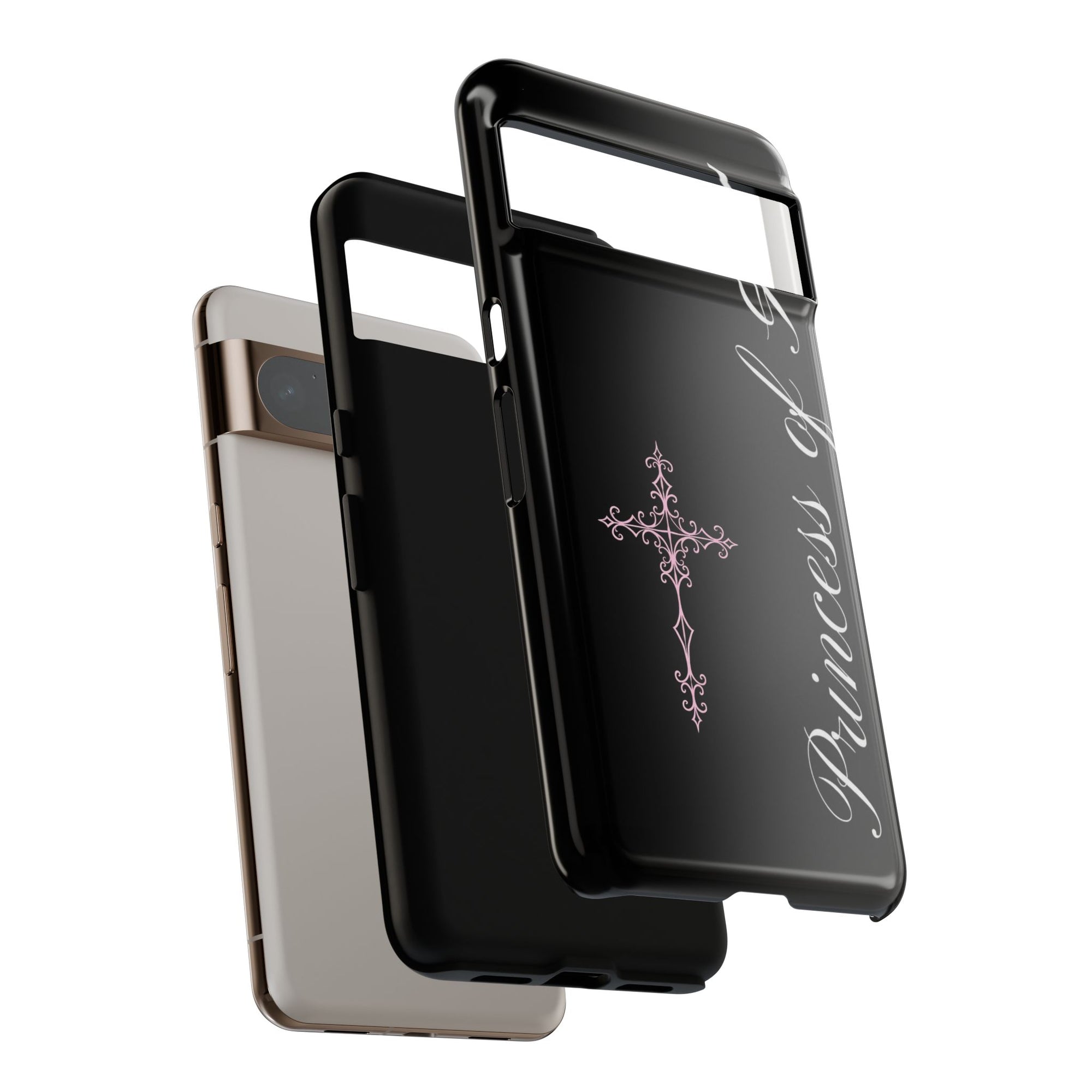 Princess of God Cross iPhone Case ✞ Pink Coquette Aesthetic Y2K Faith Phone Case