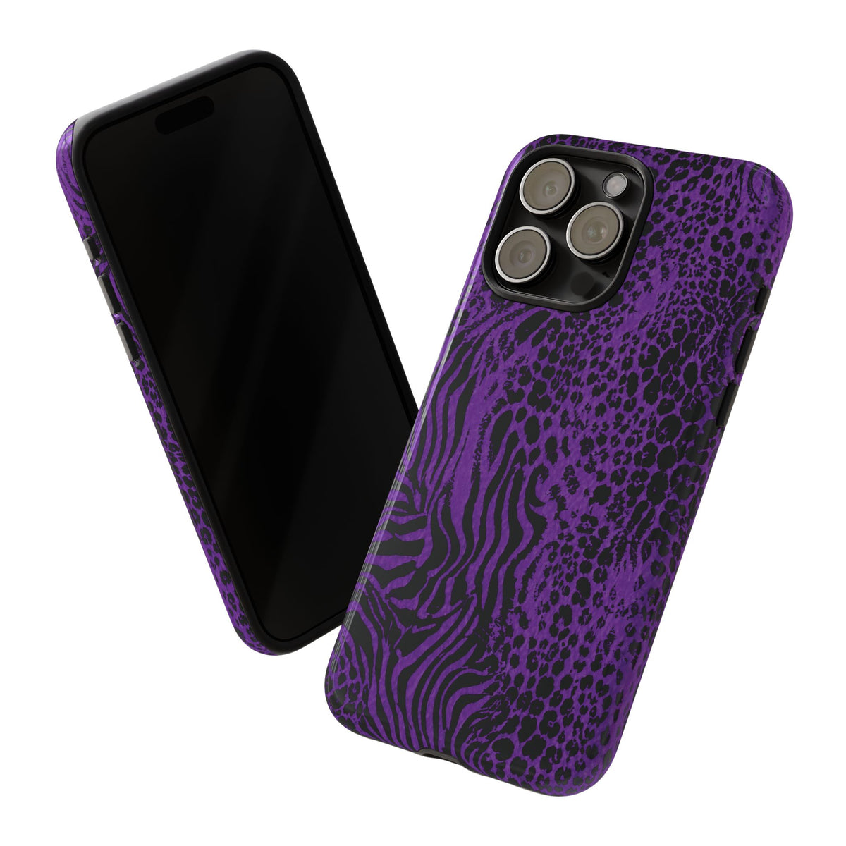Dark Purple Mob Wife Phone Case | Y2K Animal Print iPhone Cover