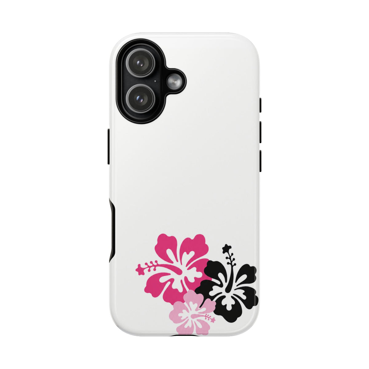 Y2K Hibiscus Floral White Phone Case | Cute Coquette Tropical iPhone Case | Glossy Protective Girly Cover| dejavuu