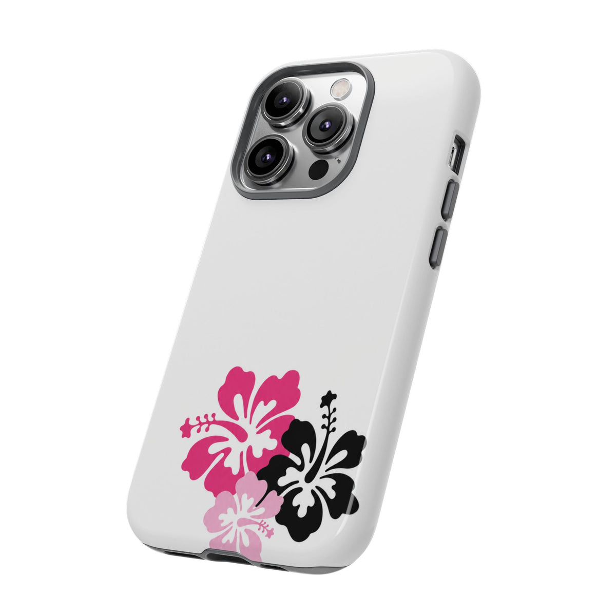 Y2K Hibiscus Floral White Phone Case | Cute Coquette Tropical iPhone Case | Glossy Protective Girly Cover| dejavuu