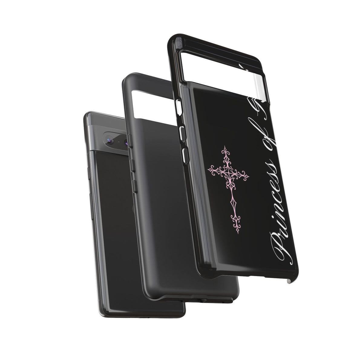 Princess of God Cross iPhone Case ✞ Pink Coquette Aesthetic Y2K Faith Phone Case