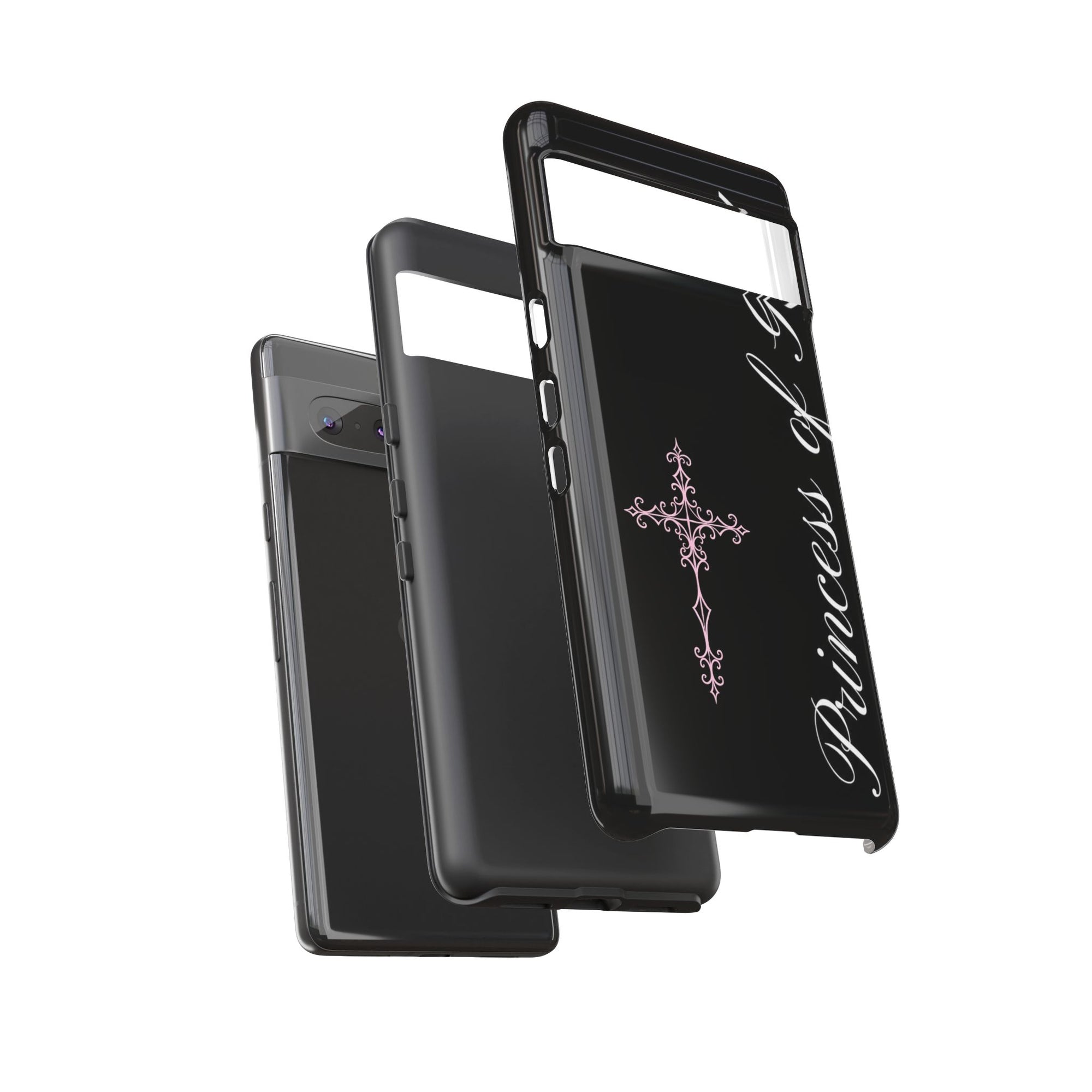 Princess of God Cross iPhone Case ✞ Pink Coquette Aesthetic Y2K Faith Phone Case