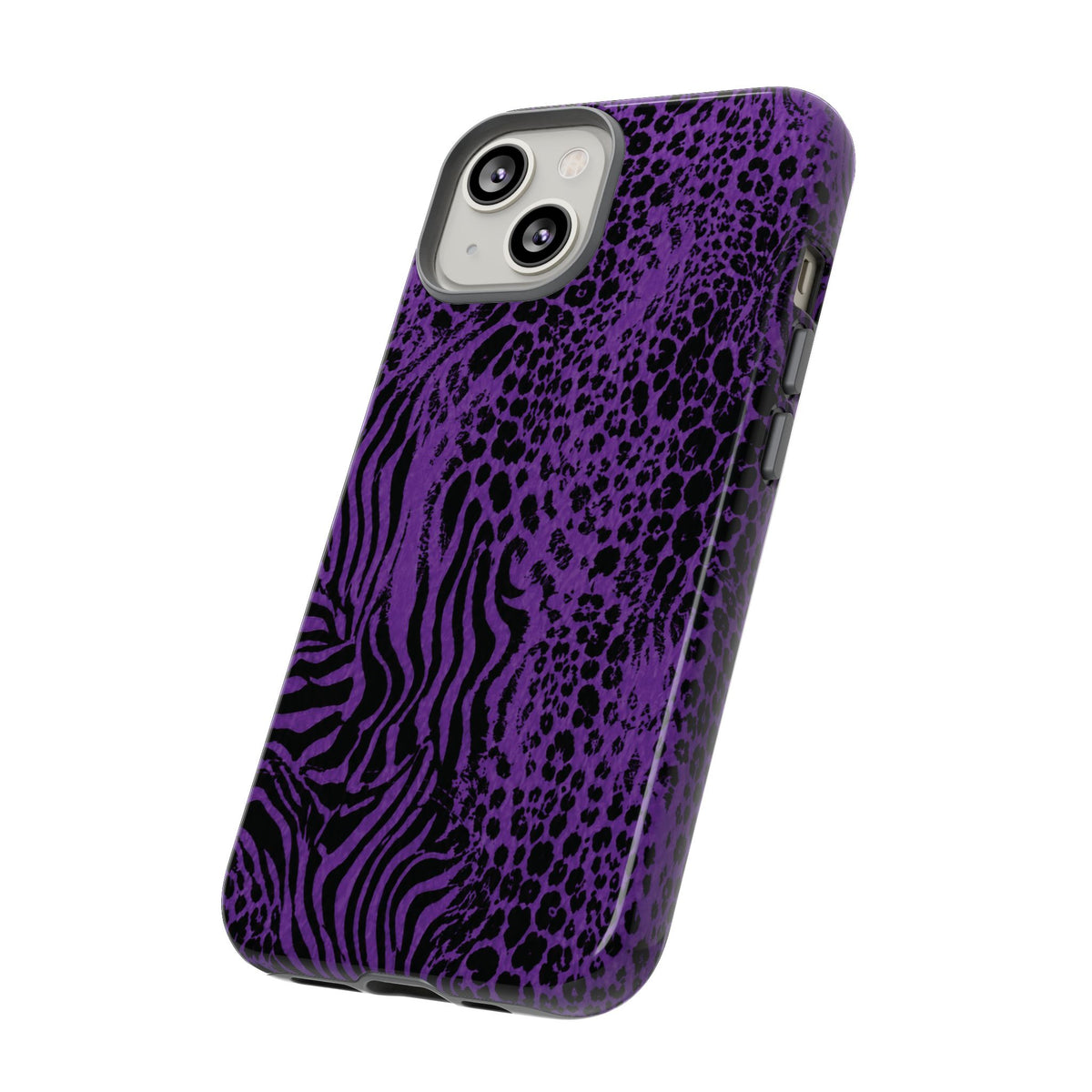 Dark Purple Mob Wife Phone Case | Y2K Animal Print iPhone Cover