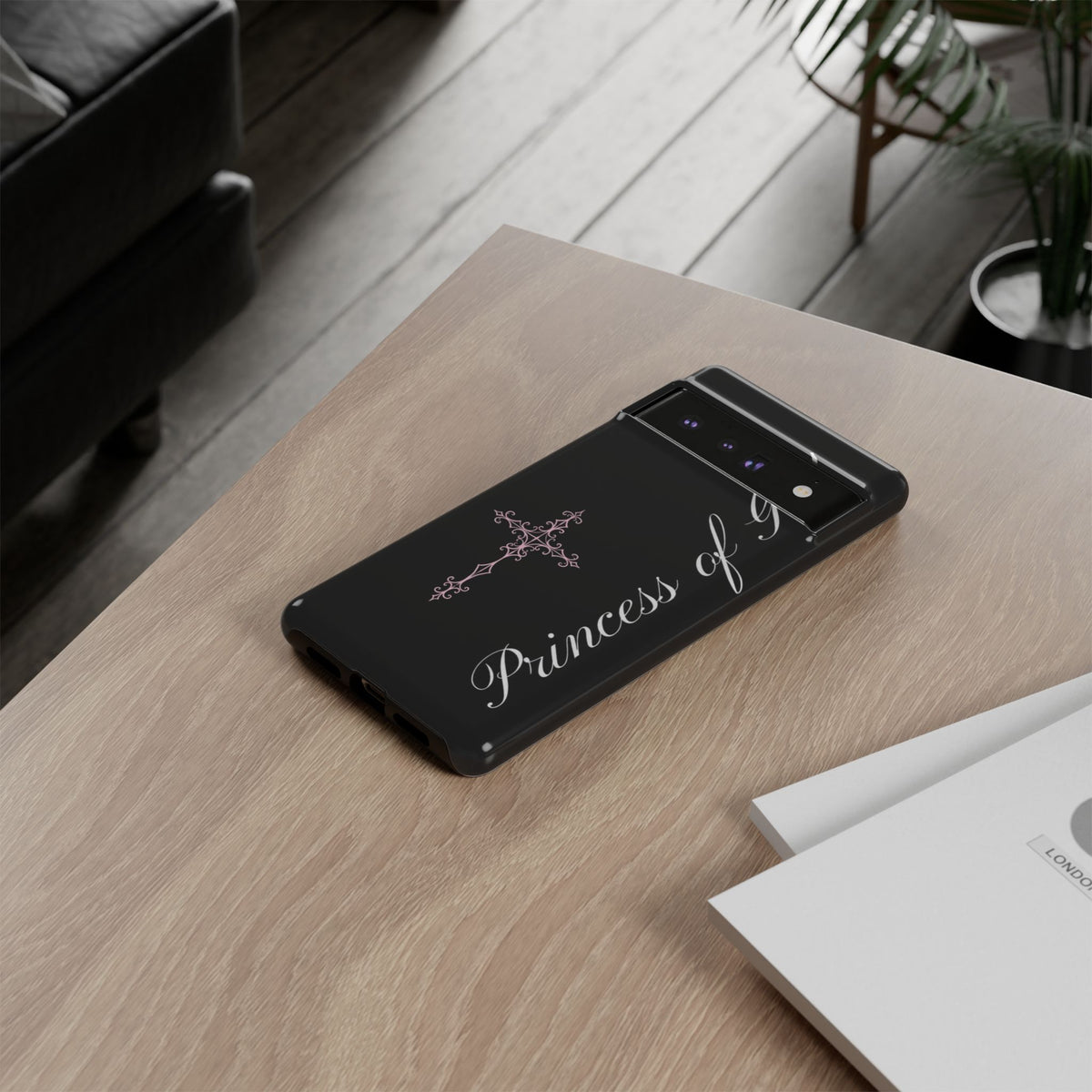 Princess of God Cross iPhone Case ✞ Pink Coquette Aesthetic Y2K Faith Phone Case