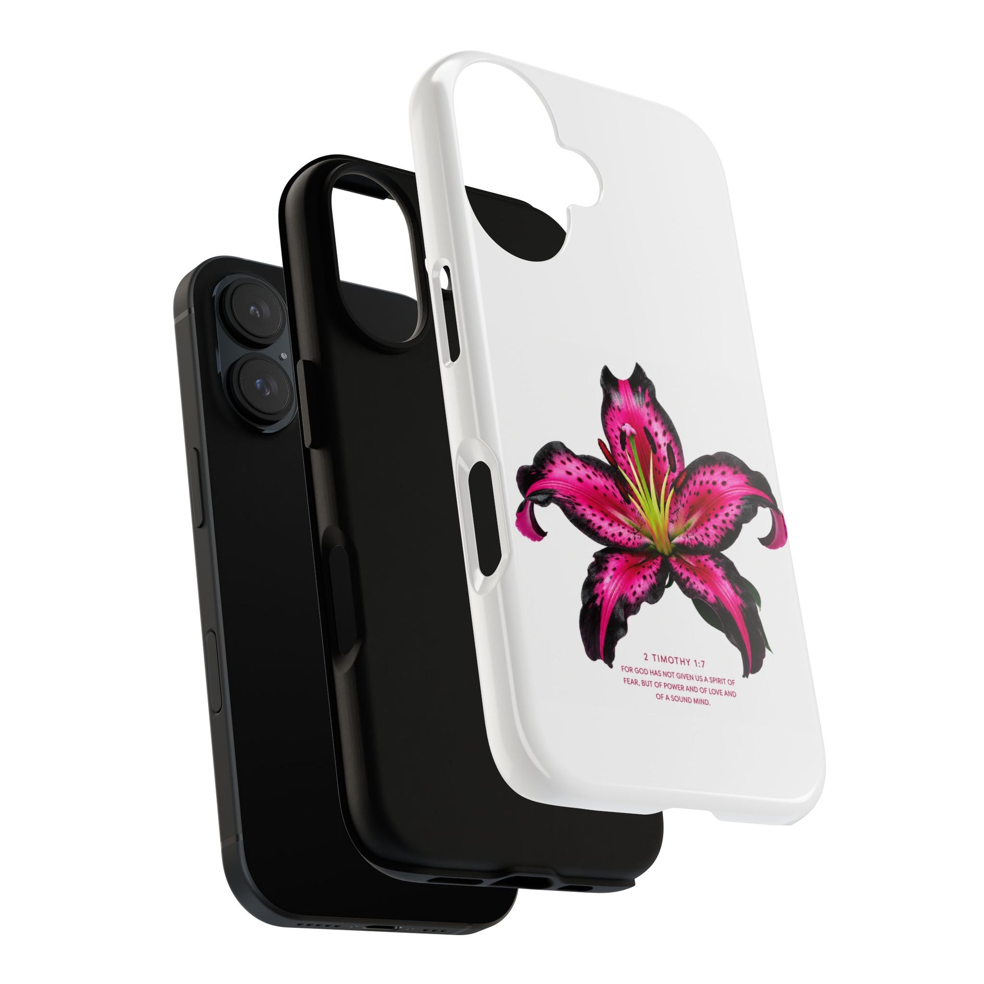 Pink Lily Christian iPhone Case ✝️ Coquette Faith Aesthetic Bible Verse Phone Case