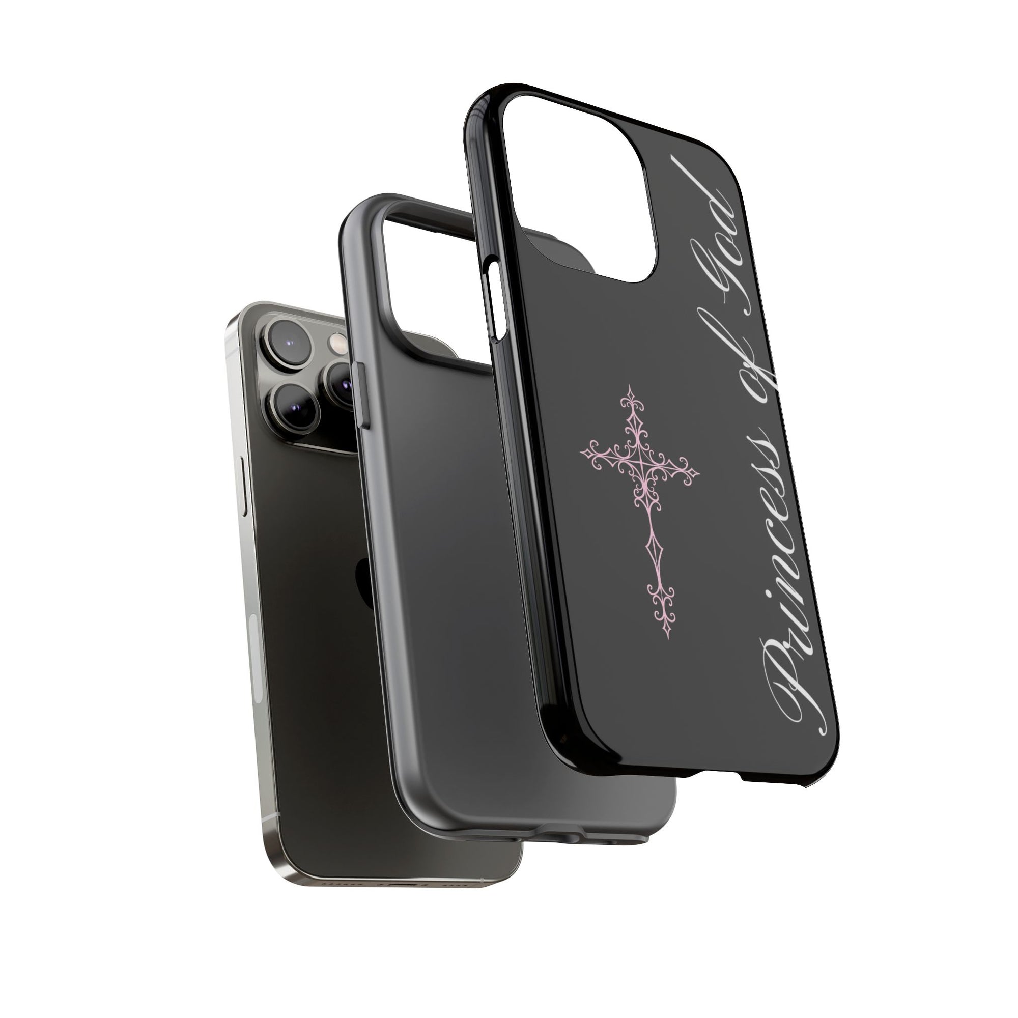 Princess of God Cross iPhone Case ✞ Pink Coquette Aesthetic Y2K Faith Phone Case