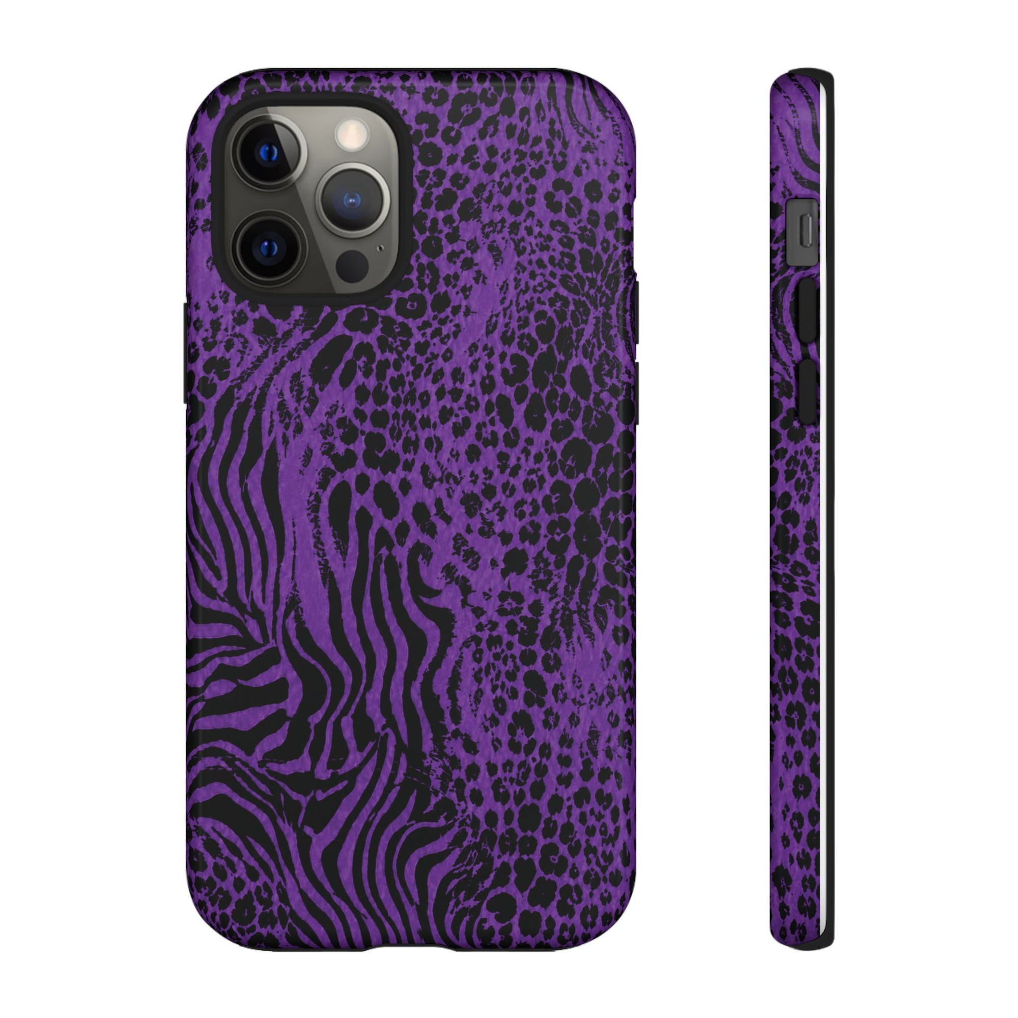Dark Purple Mob Wife Phone Case | Y2K Animal Print iPhone Cover