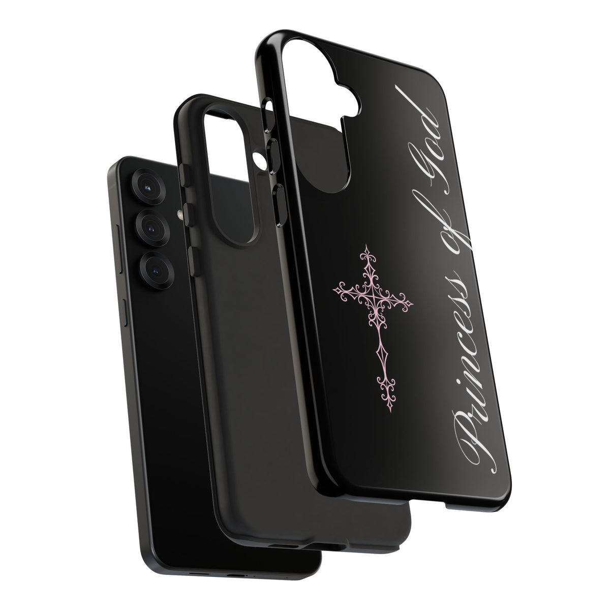 Princess of God Cross iPhone Case ✞ Pink Coquette Aesthetic Y2K Faith Phone Case