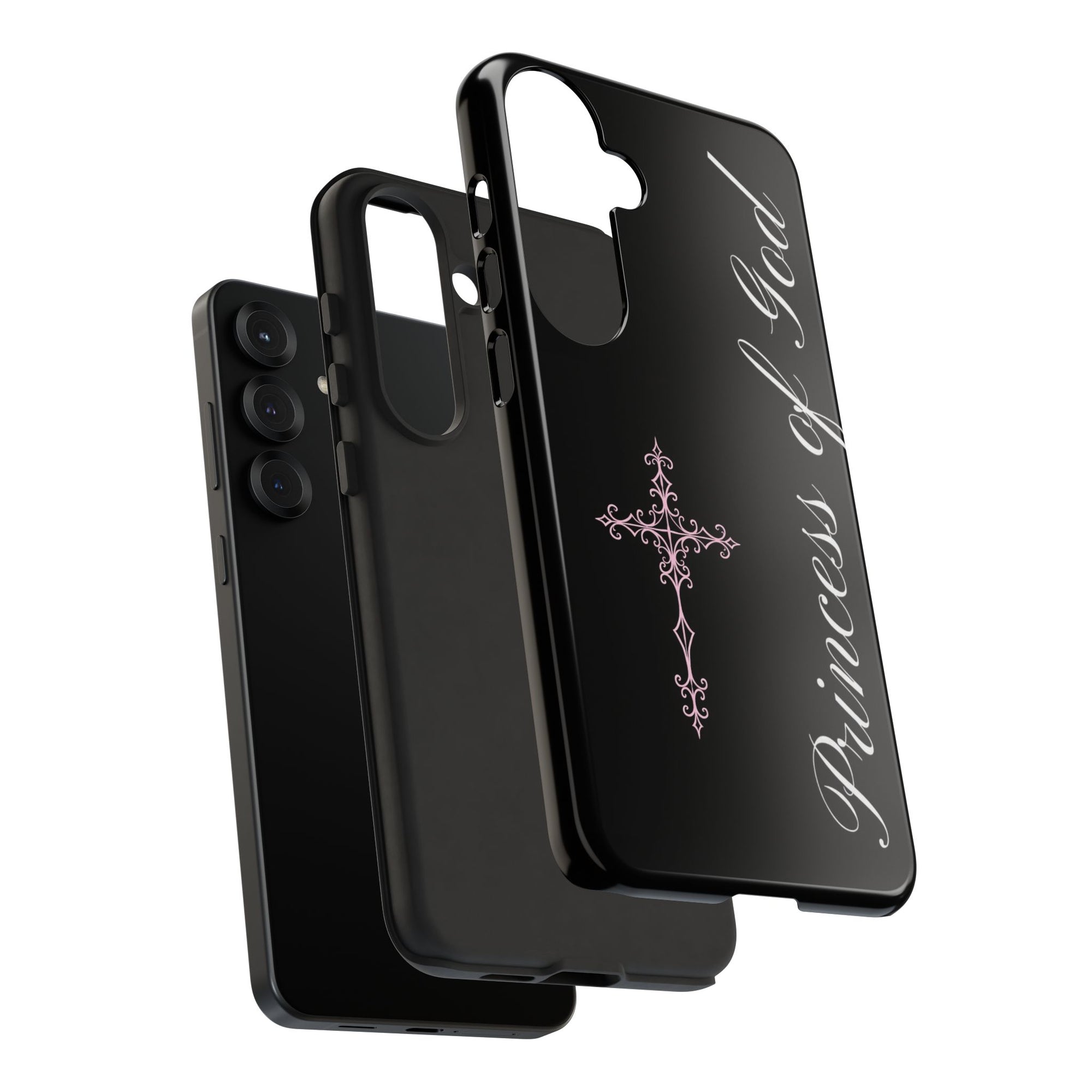Princess of God Cross iPhone Case ✞ Pink Coquette Aesthetic Y2K Faith Phone Case