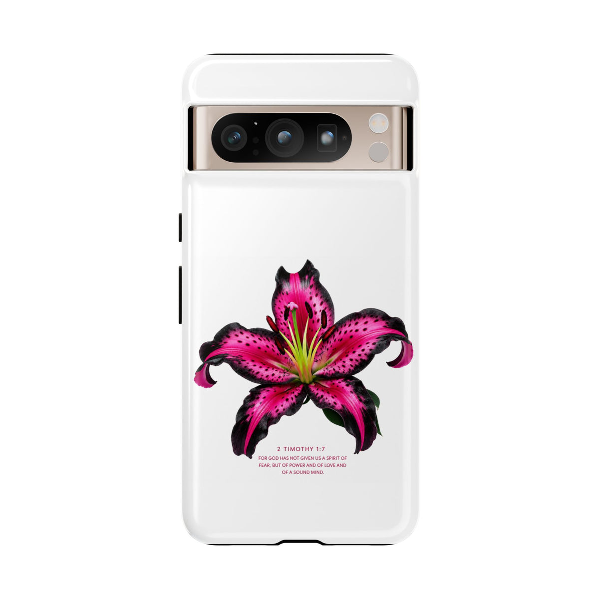 Pink Lily Christian iPhone Case ✝️ Coquette Faith Aesthetic Bible Verse Phone Case