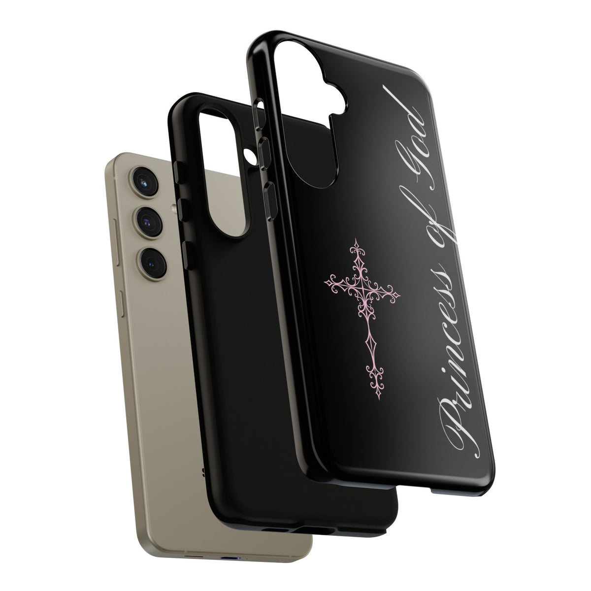 Princess of God Cross iPhone Case ✞ Pink Coquette Aesthetic Y2K Faith Phone Case