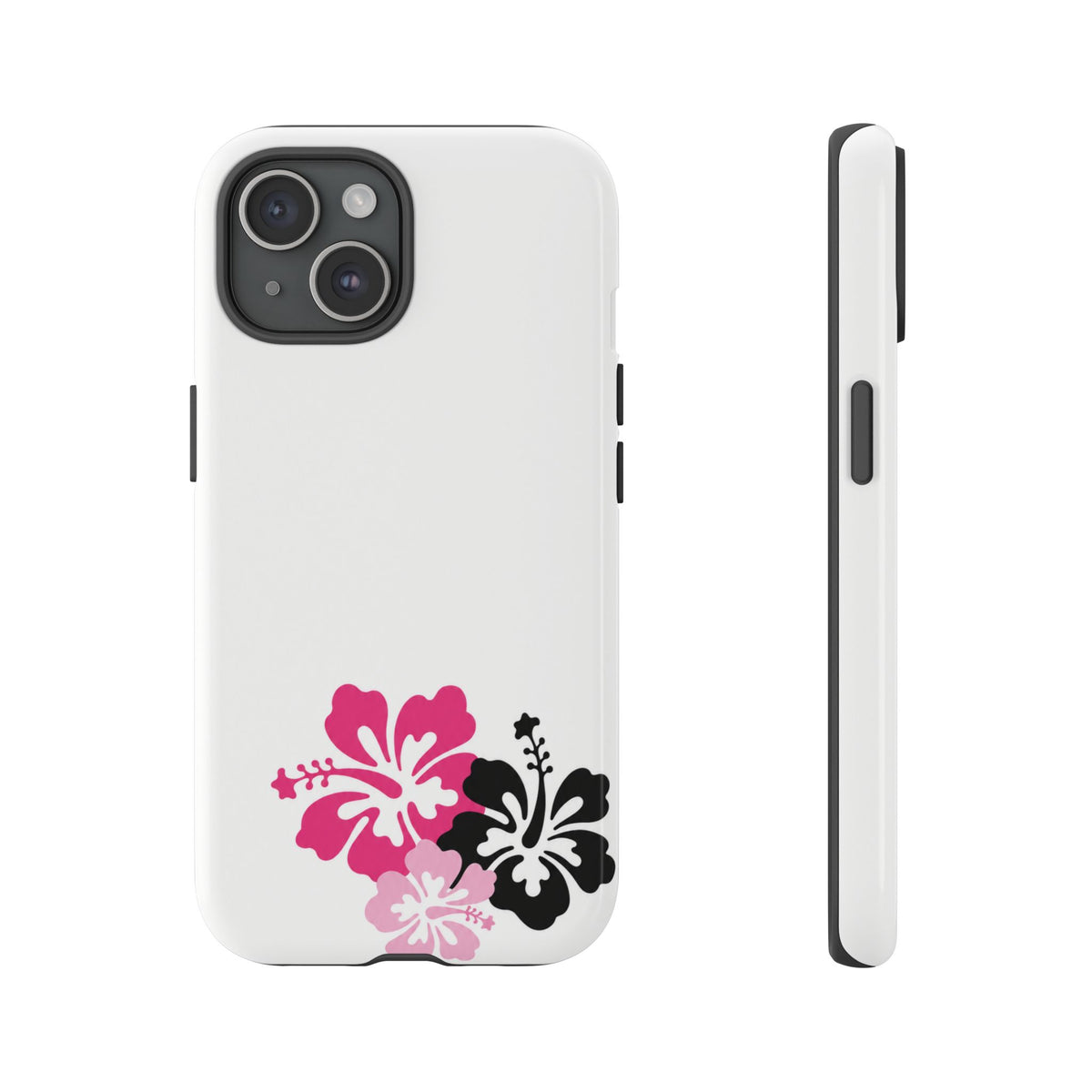 Y2K Hibiscus Floral White Phone Case | Cute Coquette Tropical iPhone Case | Glossy Protective Girly Cover| dejavuu