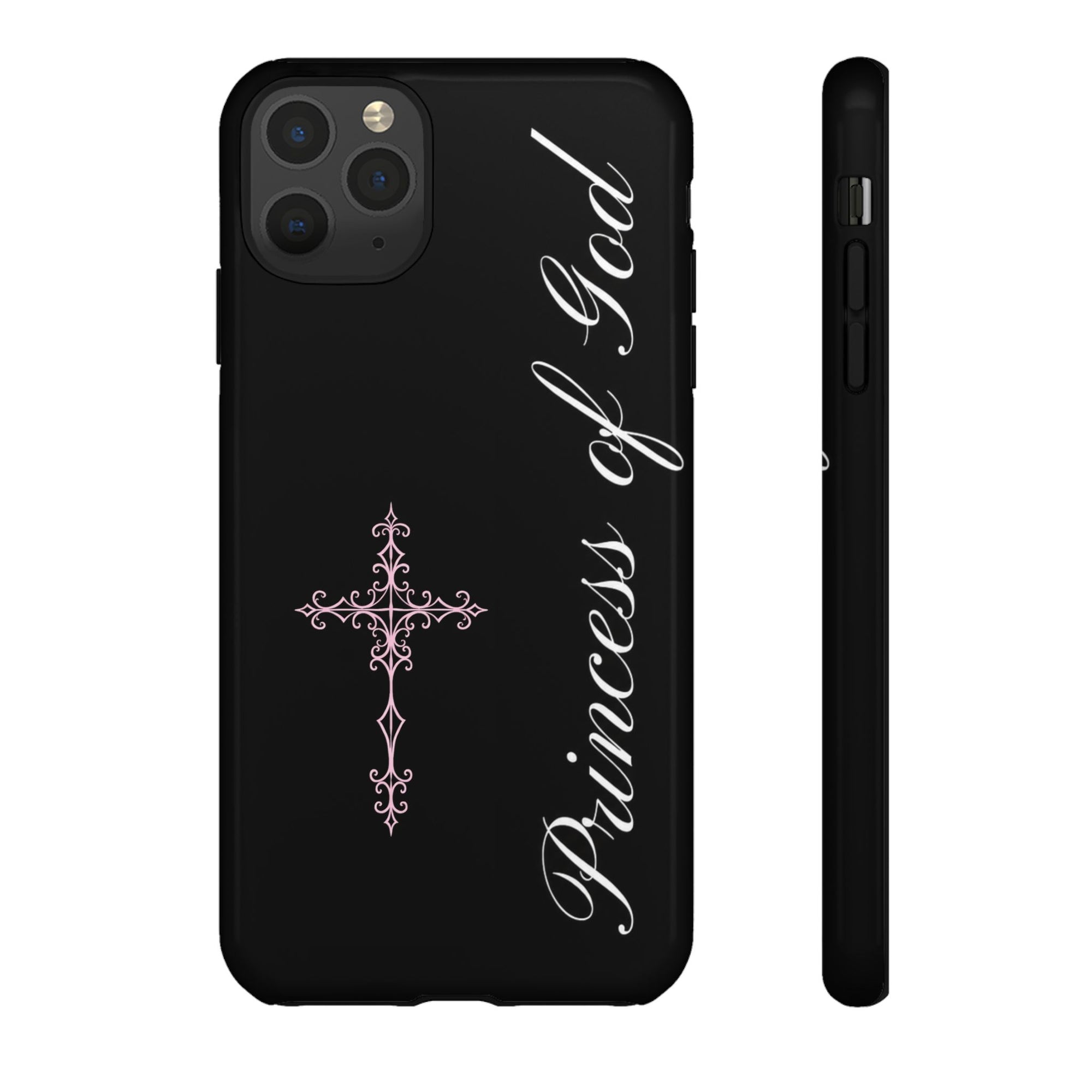 Princess of God Cross iPhone Case ✞ Pink Coquette Aesthetic Y2K Faith Phone Case