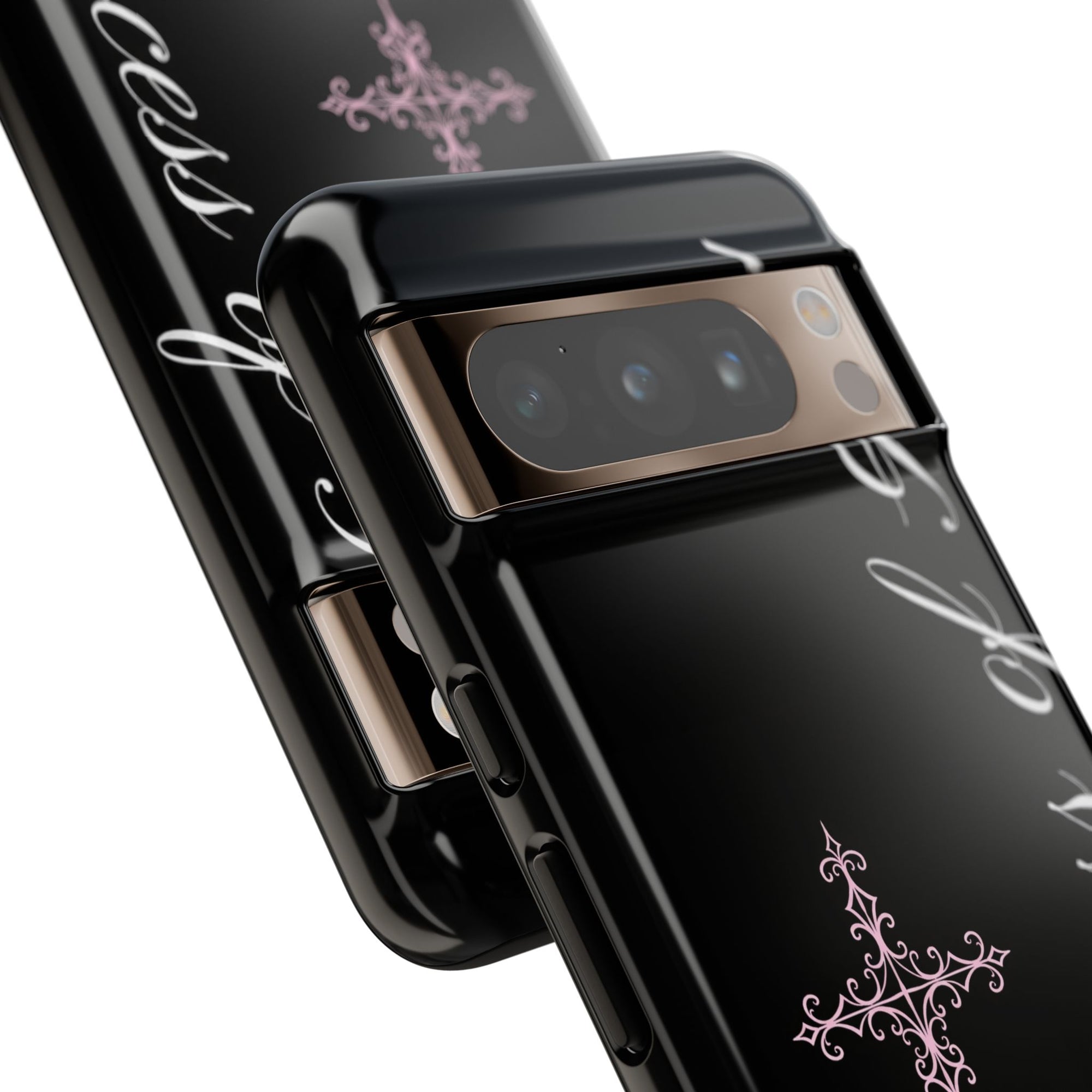 Princess of God Cross iPhone Case ✞ Pink Coquette Aesthetic Y2K Faith Phone Case