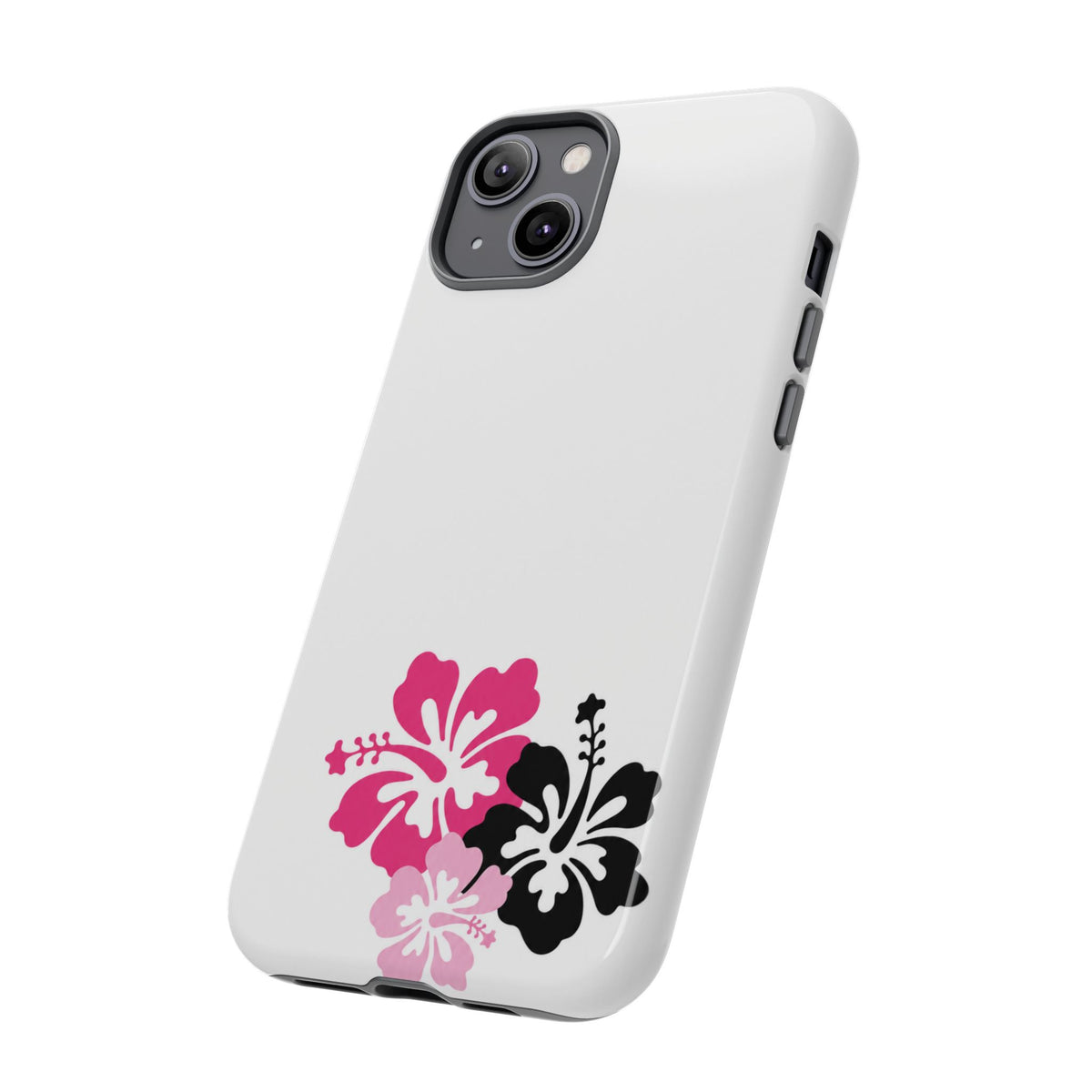 Y2K Hibiscus Floral White Phone Case | Cute Coquette Tropical iPhone Case | Glossy Protective Girly Cover| dejavuu