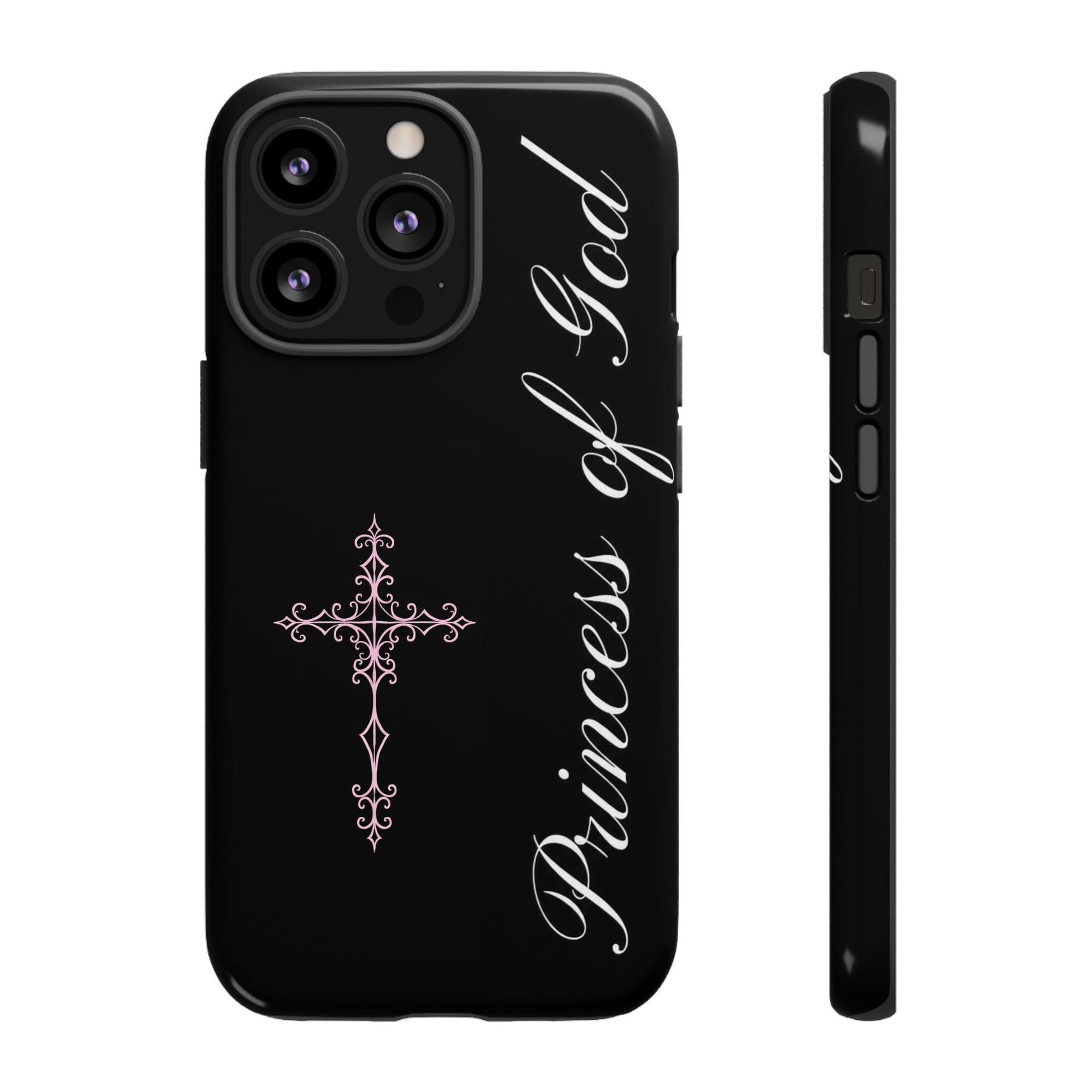 Princess of God Cross iPhone Case ✞ Pink Coquette Aesthetic Y2K Faith Phone Case