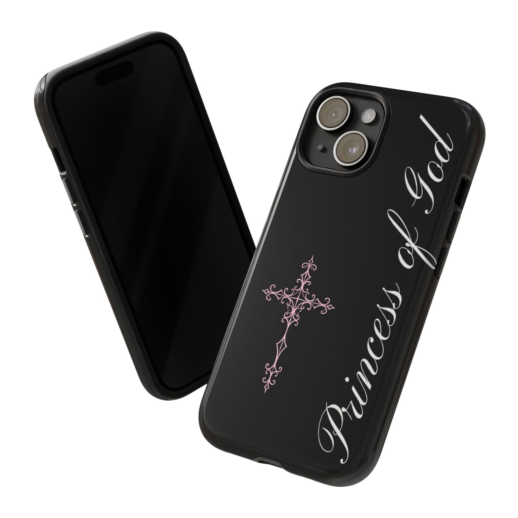 Princess of God Cross iPhone Case ✞ Pink Coquette Aesthetic Y2K Faith Phone Case