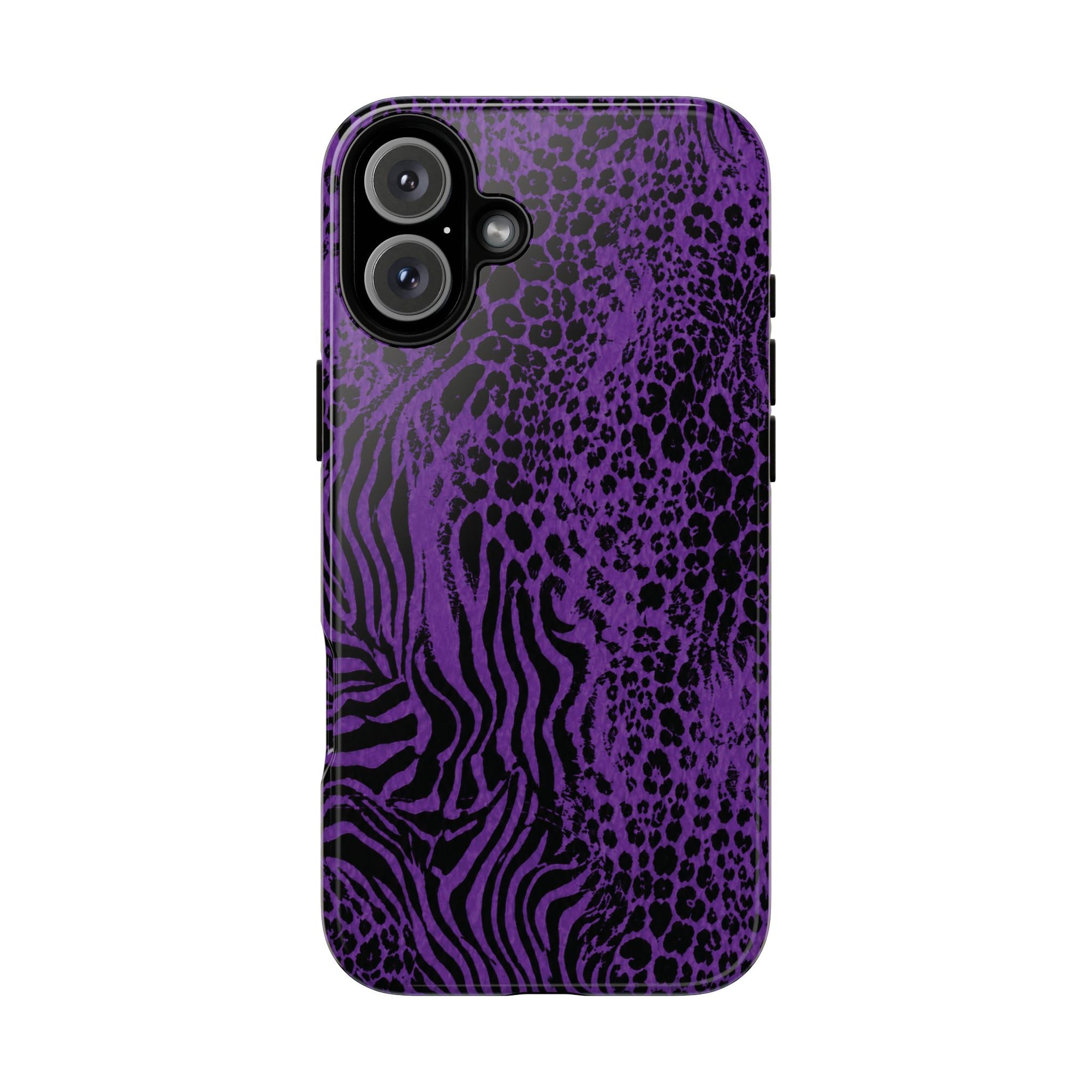 Dark Purple Mob Wife Phone Case | Y2K Animal Print iPhone Cover