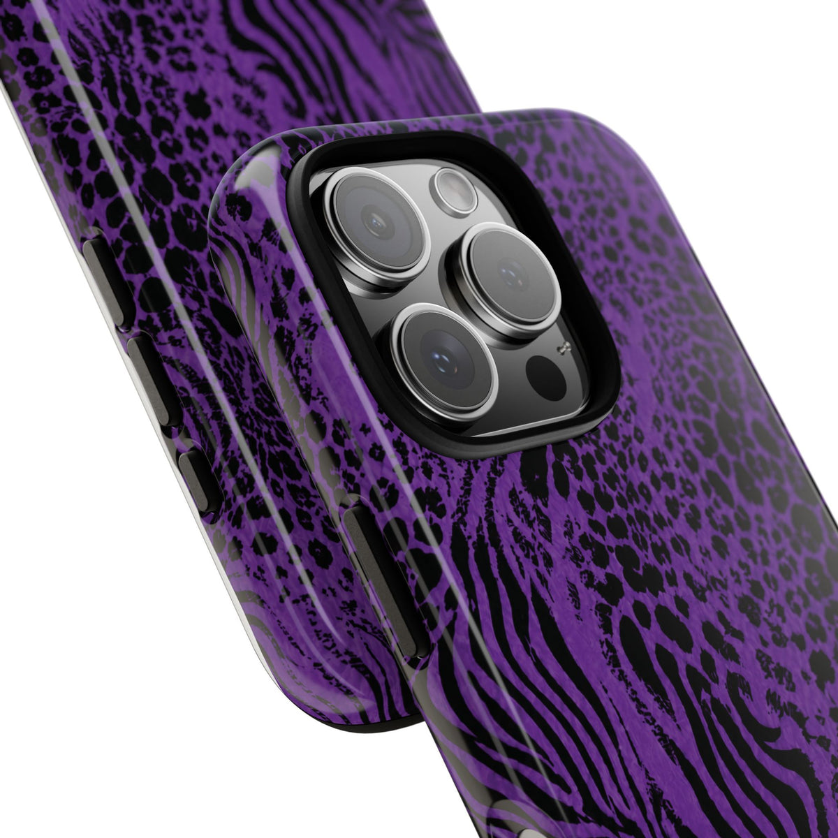Dark Purple Mob Wife Phone Case | Y2K Animal Print iPhone Cover